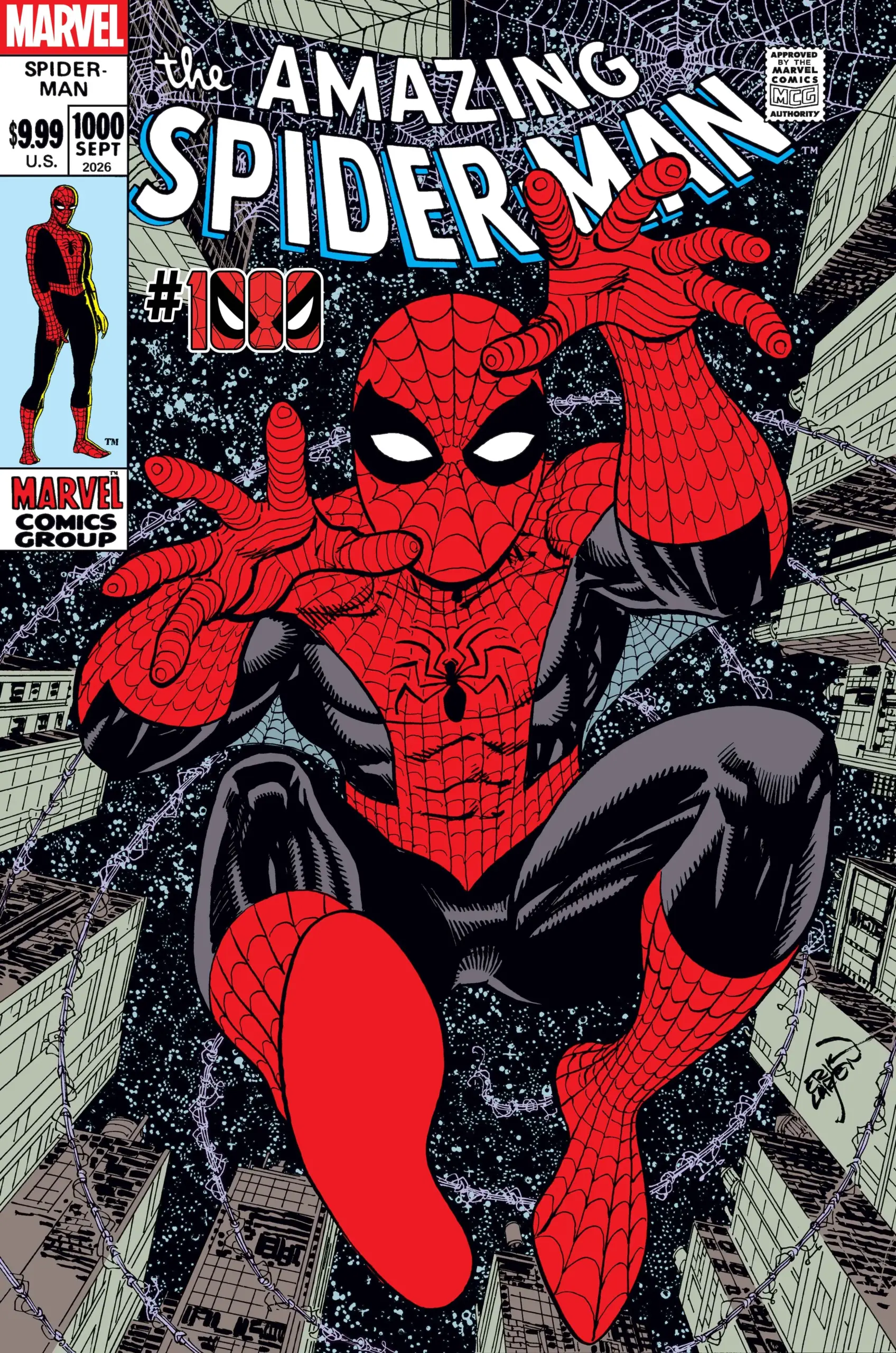 Couverture alternative d'Amazing Spider-Man 1000 par Erik Larsen