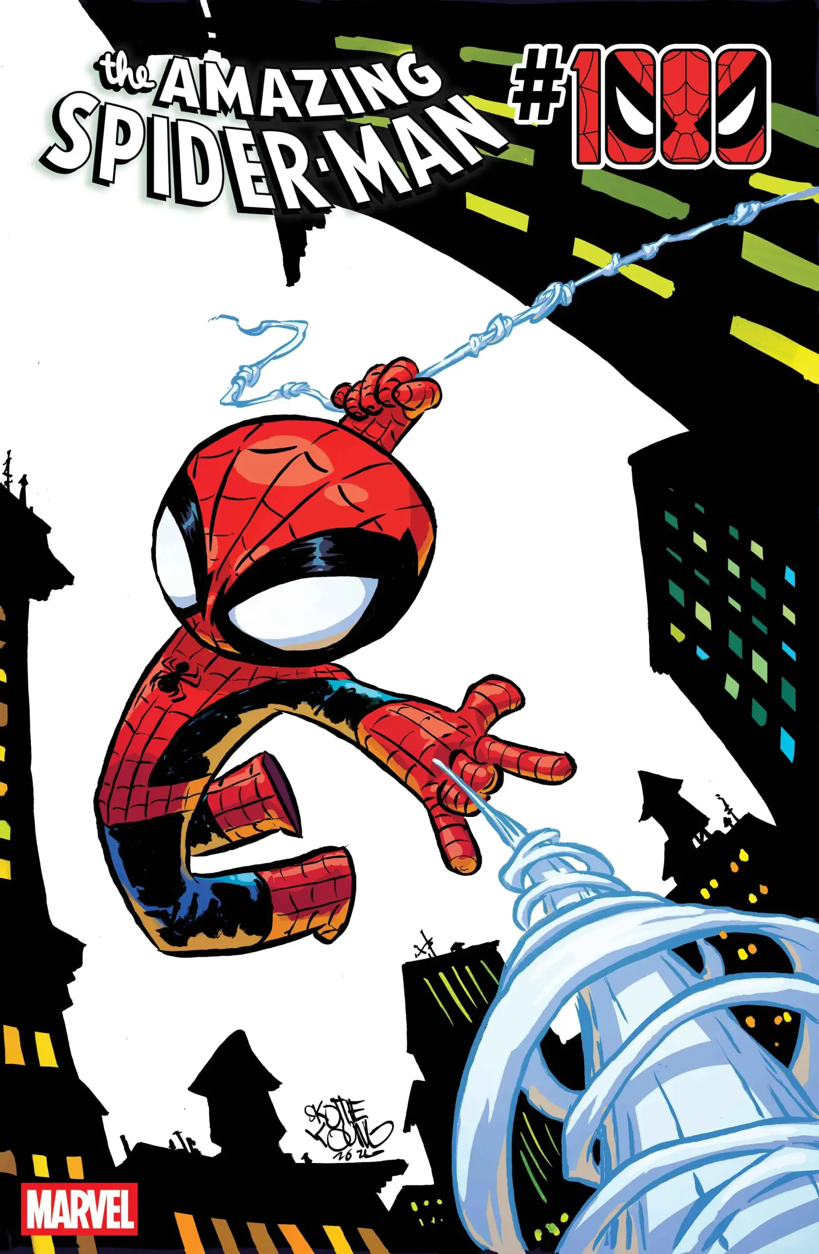 Couverture alternative d'Amazing Spider-Man 1000 par Skottie Young