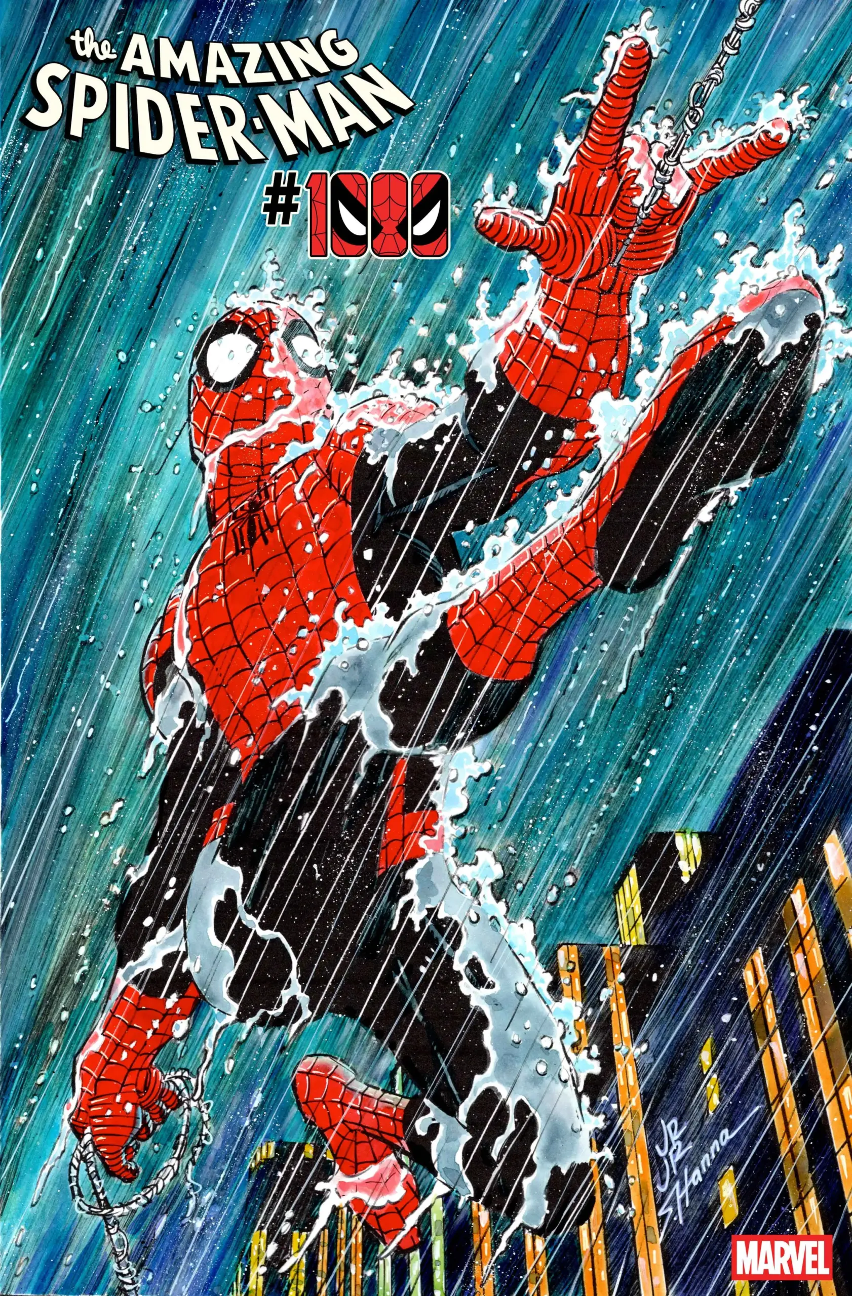 Couverture d'Amazing Spider-Man 1000 par John Romita Jr et Scott Hanna