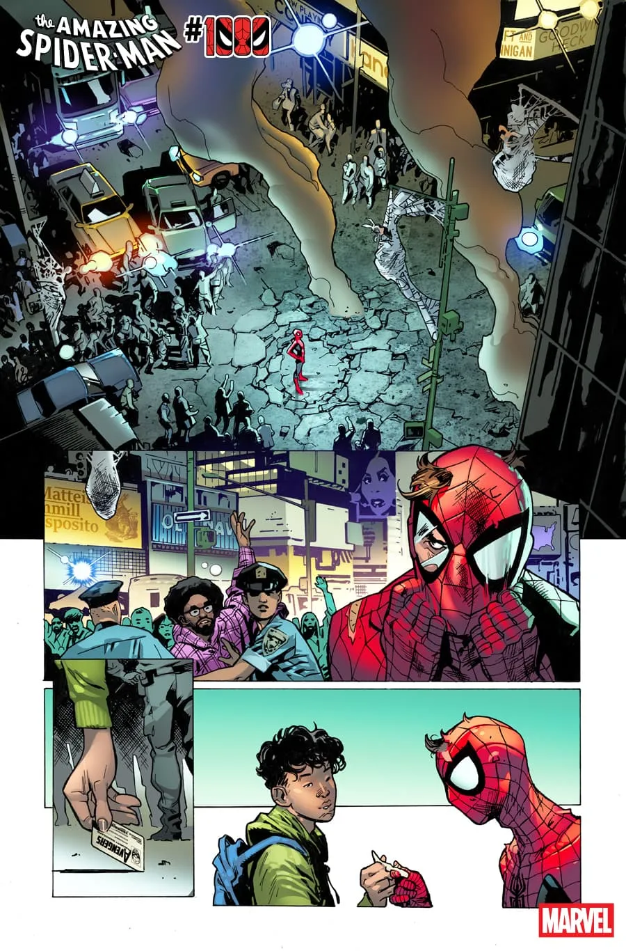 Spider-Man et les Avengers dans The Gesture