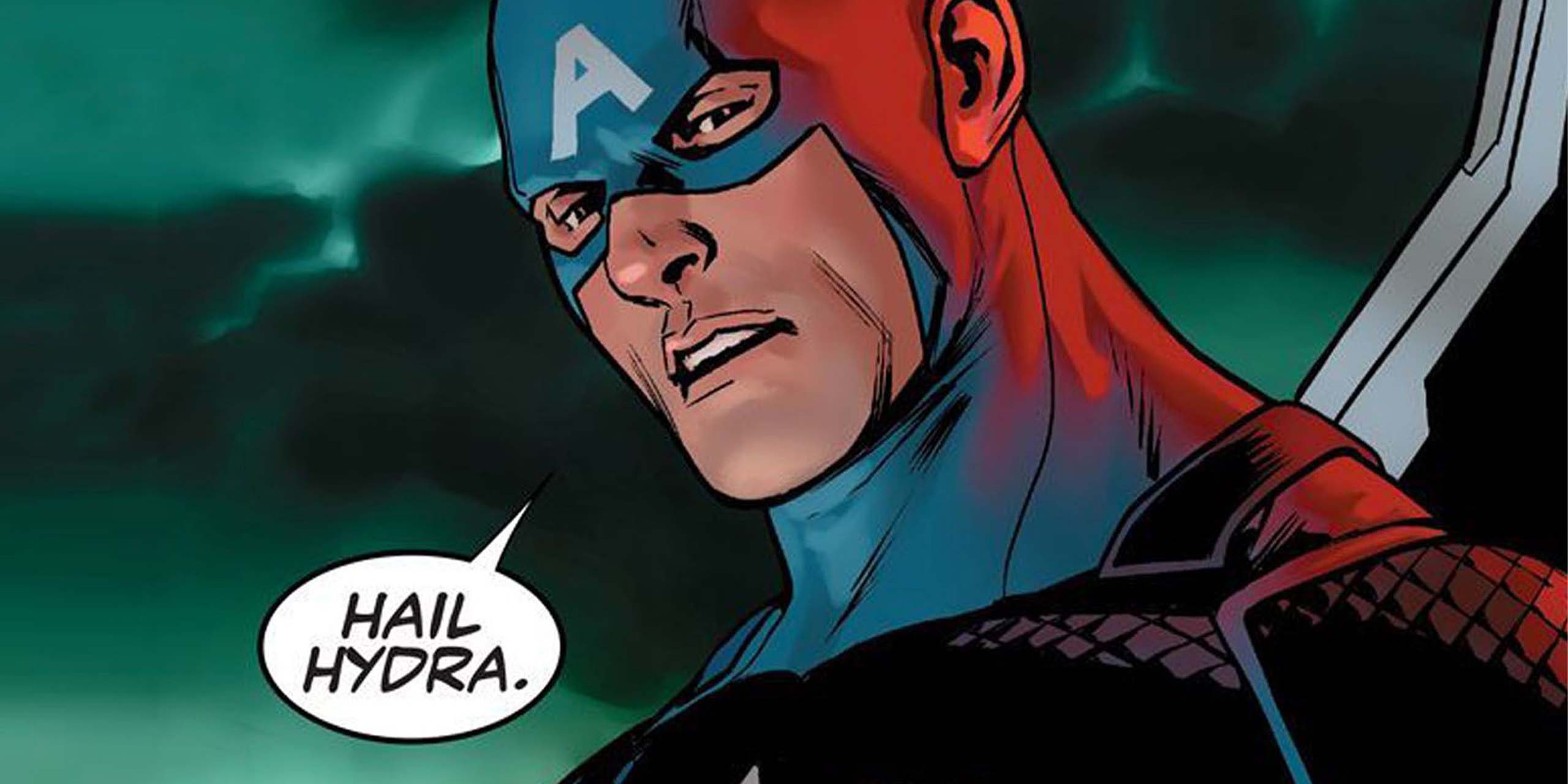 Captain America, surnommé Captain Hydra ou Hydra Supreme, dans le crossover Secret Empire, publié par Marvel en 2017.