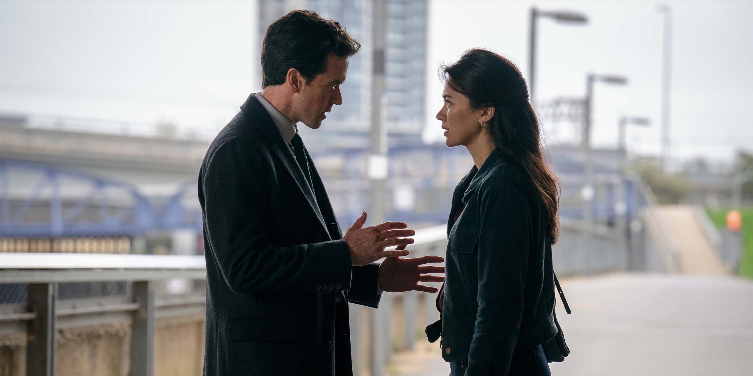 Daniel Keene (Ashley Zukerman) et Helen Drew (Jessica Henwick) dans la saison 3 de Silo.