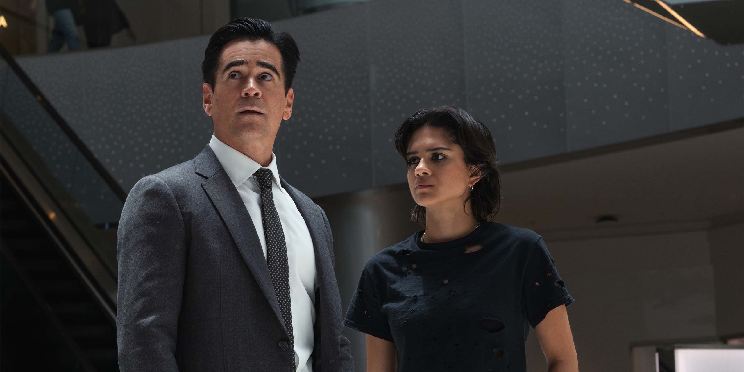John Sugar (Colin Farrell) et Val (Sasha Calle) dans la saison 2 de Sugar.