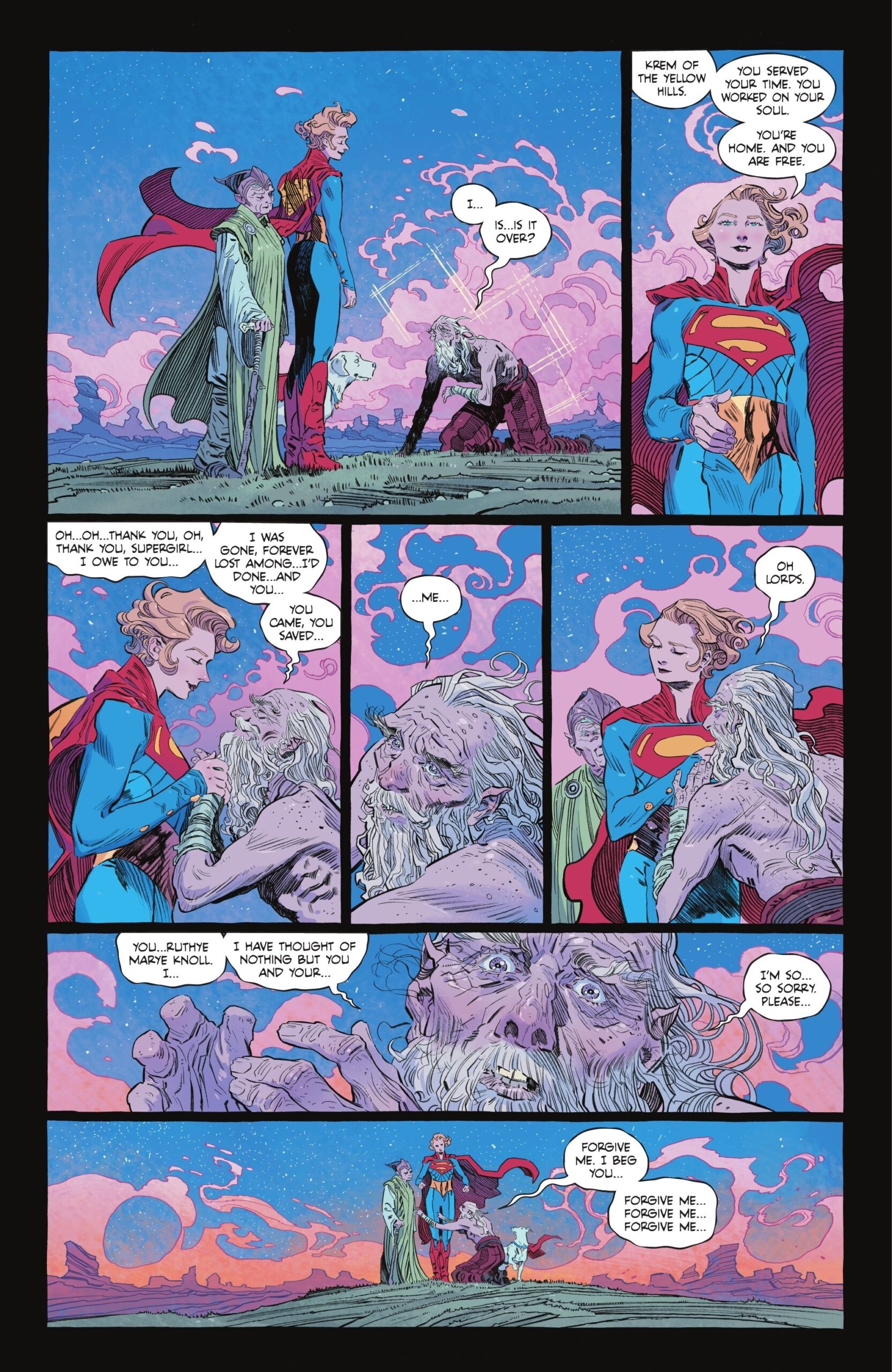 Page extraite du comic book Supergirl - Woman of tomorrow, dans laquelle Supergirl libère Krem de la Zone Fantôme.