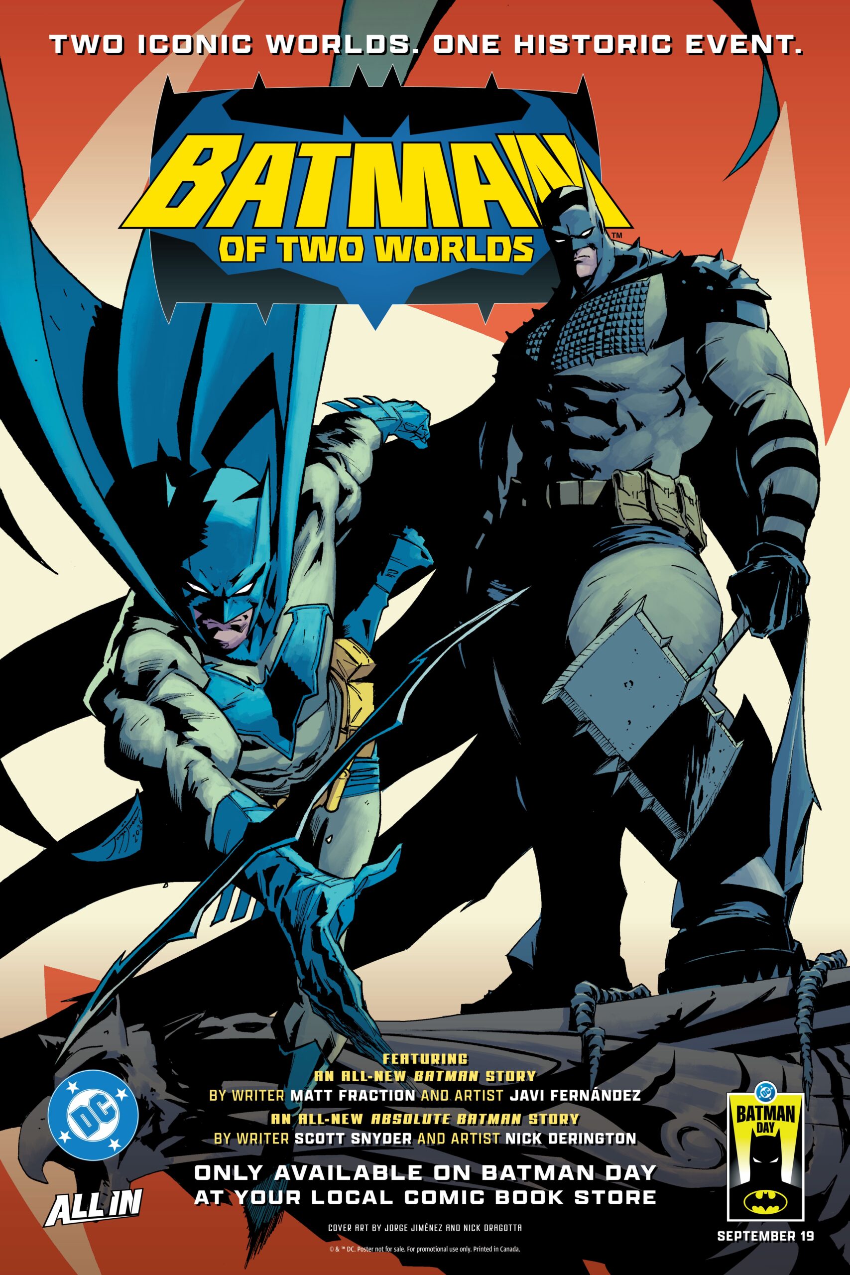 Couverture de Batman of Two Worlds #1.