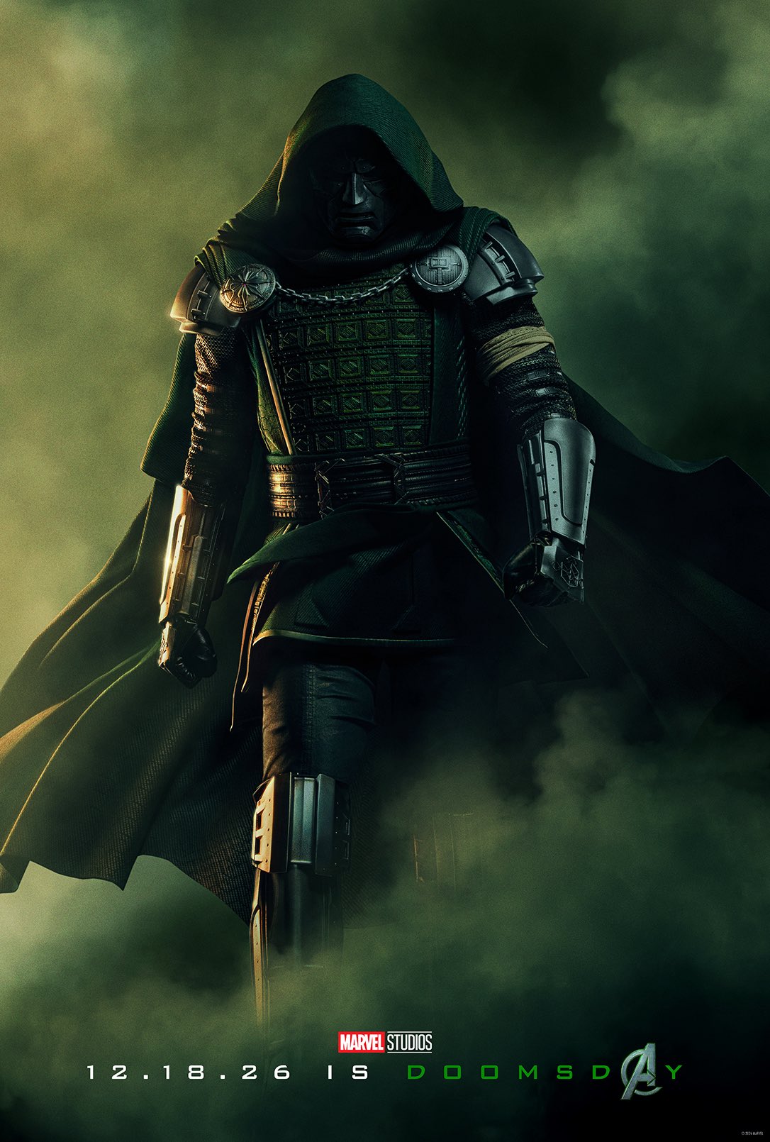 Dr Doom (Robert Downey Jr) sur l'affiche officielle d'Avengers: Doomsday.