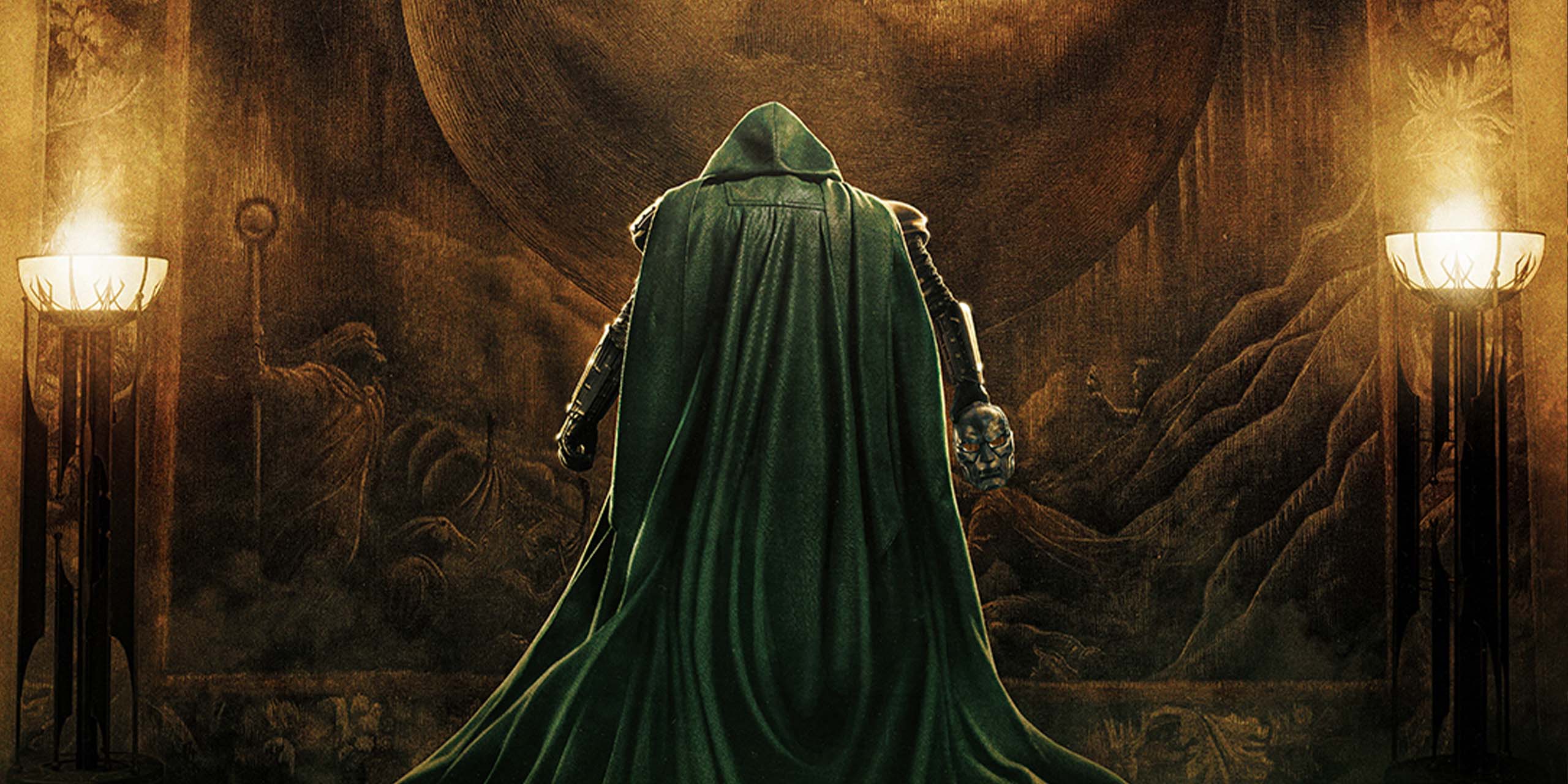 Extrait de l'affiche officiel de Avengers: Doomsday mettant en scène le Doctor Doom (Robert Downey Jr).