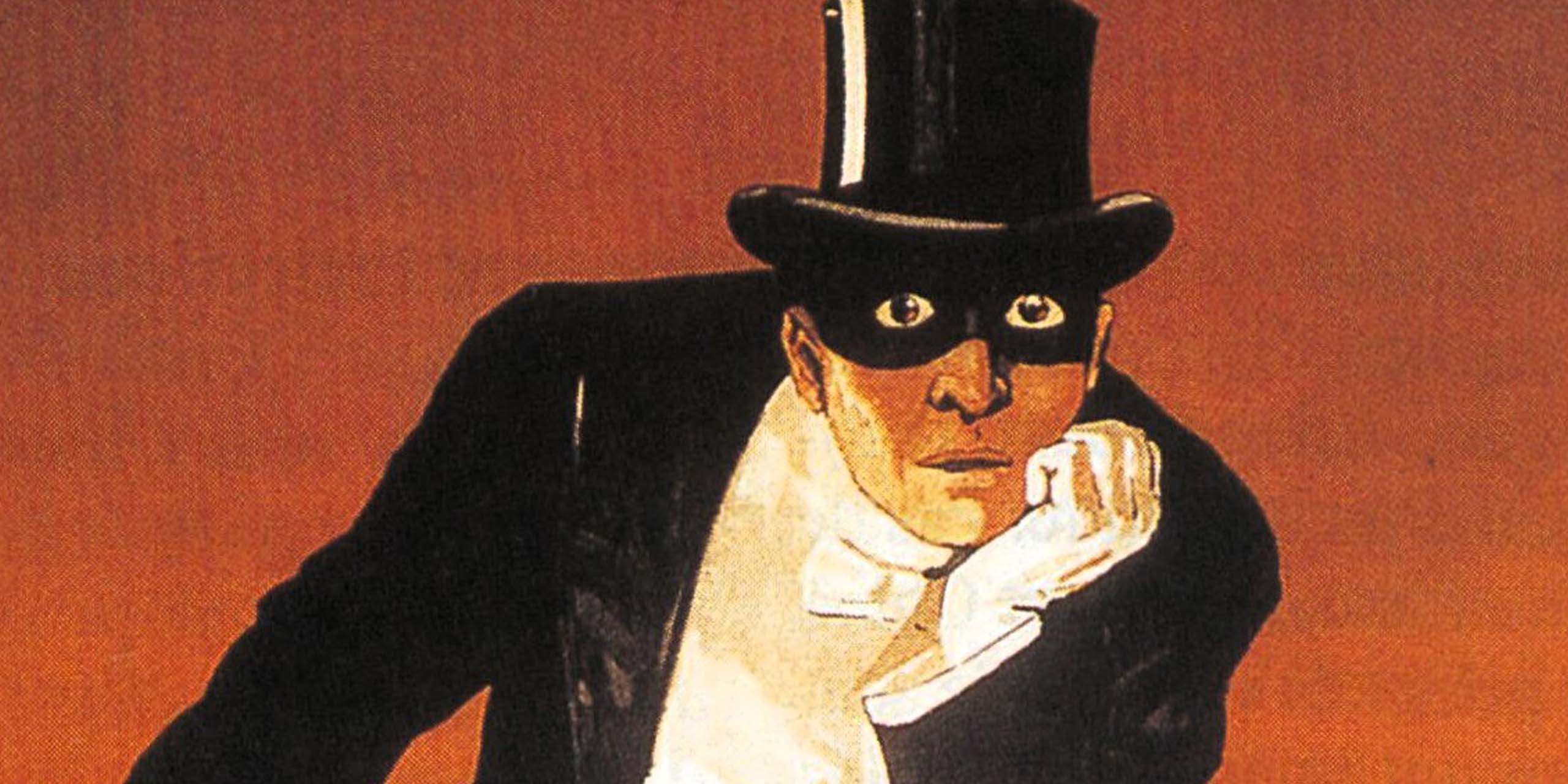 Extrait de l'affiche du premier film Fantômas de 1913.