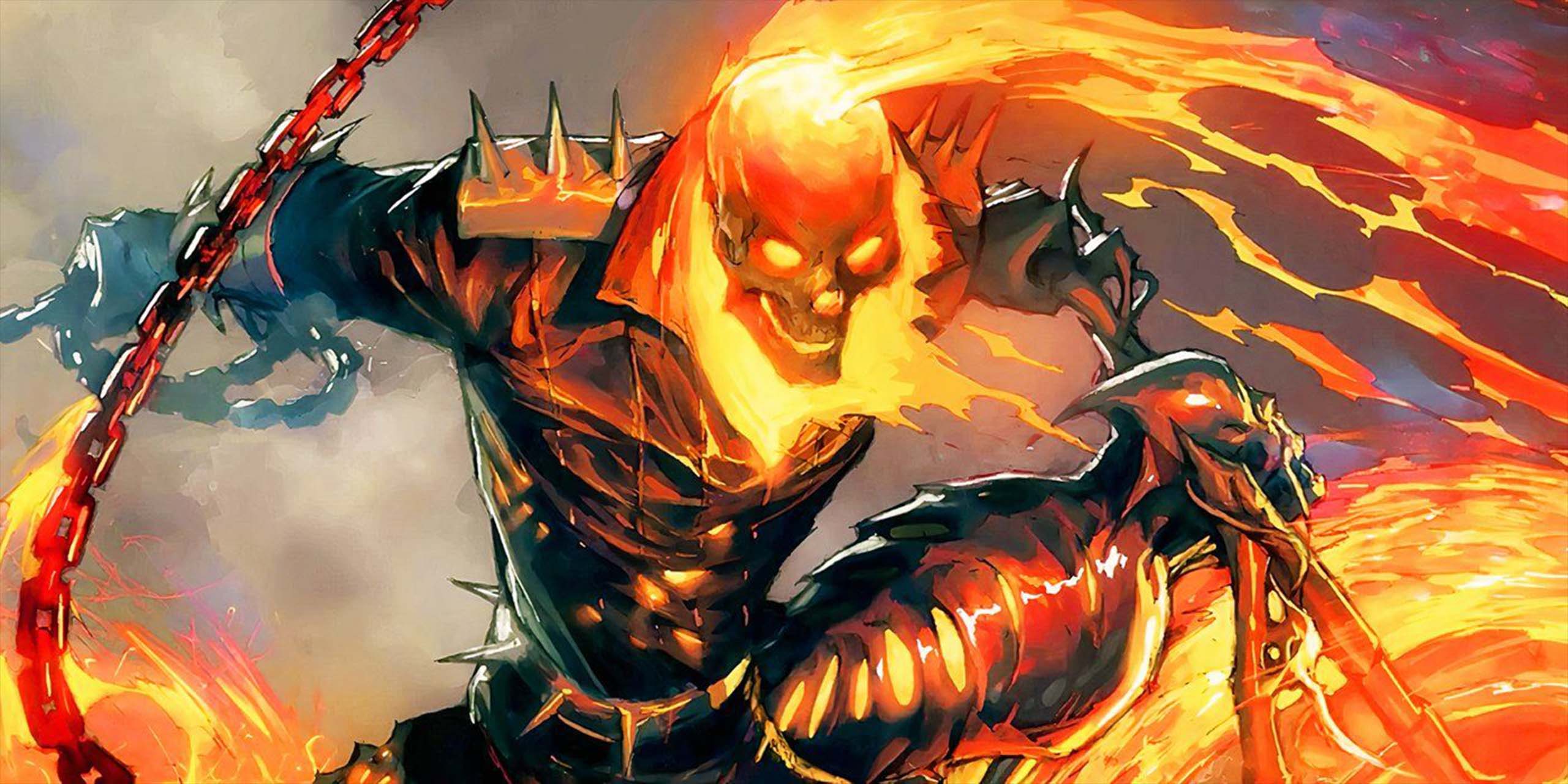 Illustration de Ghost Rider dans les comics Marvel.