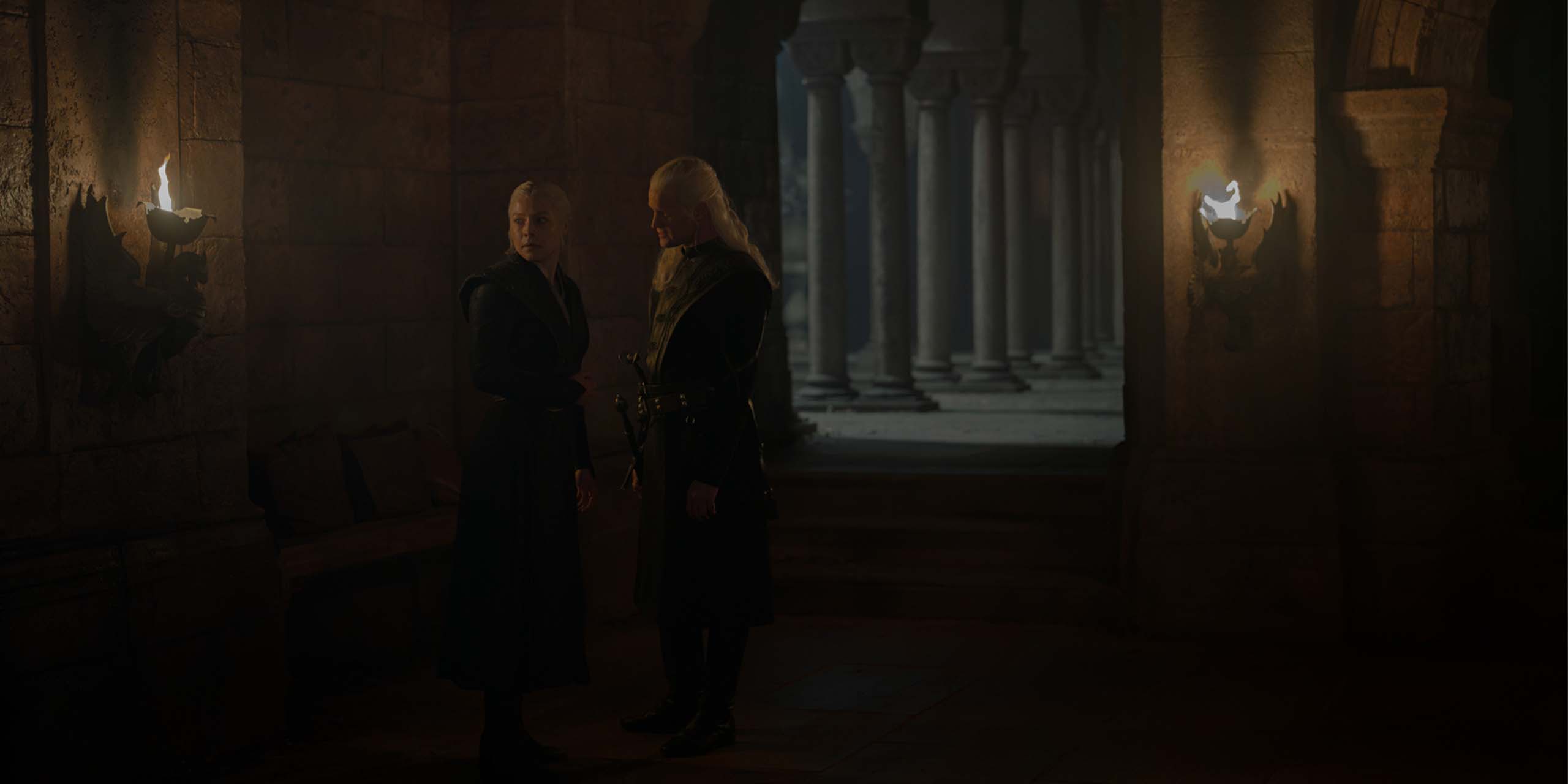 Daeron Targaryen (Matt Smith) et Rhaenyra Targaryen (Emma D’Arcy) dans la saison 3 de House of the Dragon.