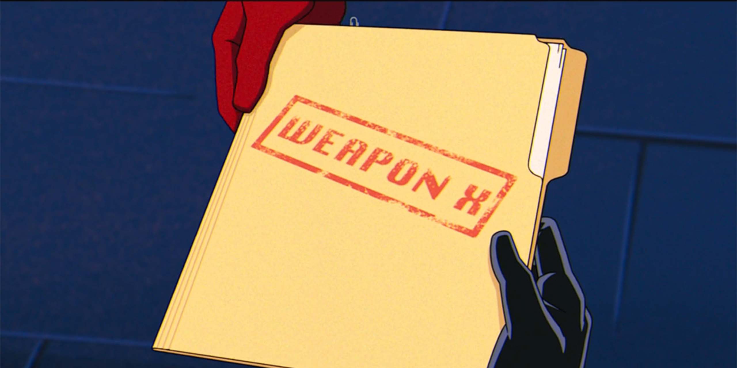 Plan d'un dossier top secret portant l'inscription « Arme X » dans l'épisode 4 de la saison 2 de X-Men'97.