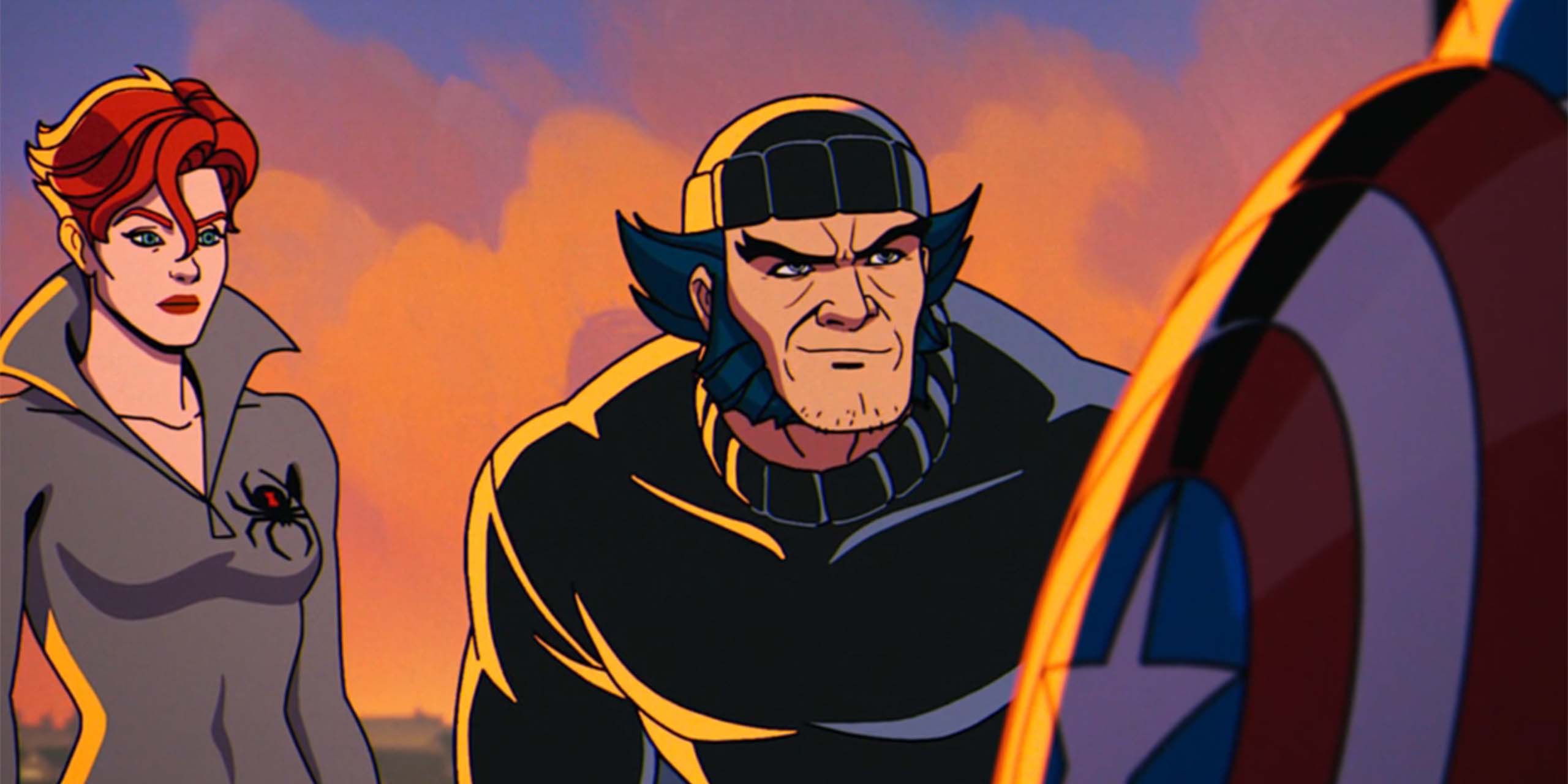 Black Widow et Wolverine regardent Captain America hors champ dans X-Men 97 saison 2 épisode 4