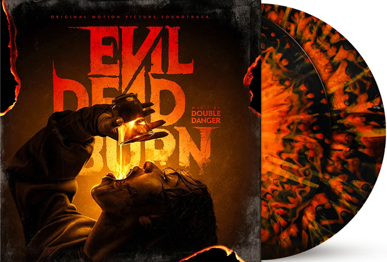 La bande originale (OST, Soundtrack) du film Evil Dead Burn en édition Collector limitée en Double Vinyle LP Coloré (Splatter Vinyl).