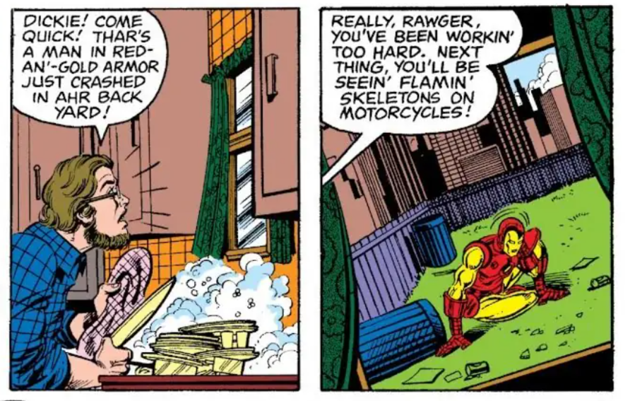 Roger et Roberta McKenzie apparaissant dans Iron Man #123.