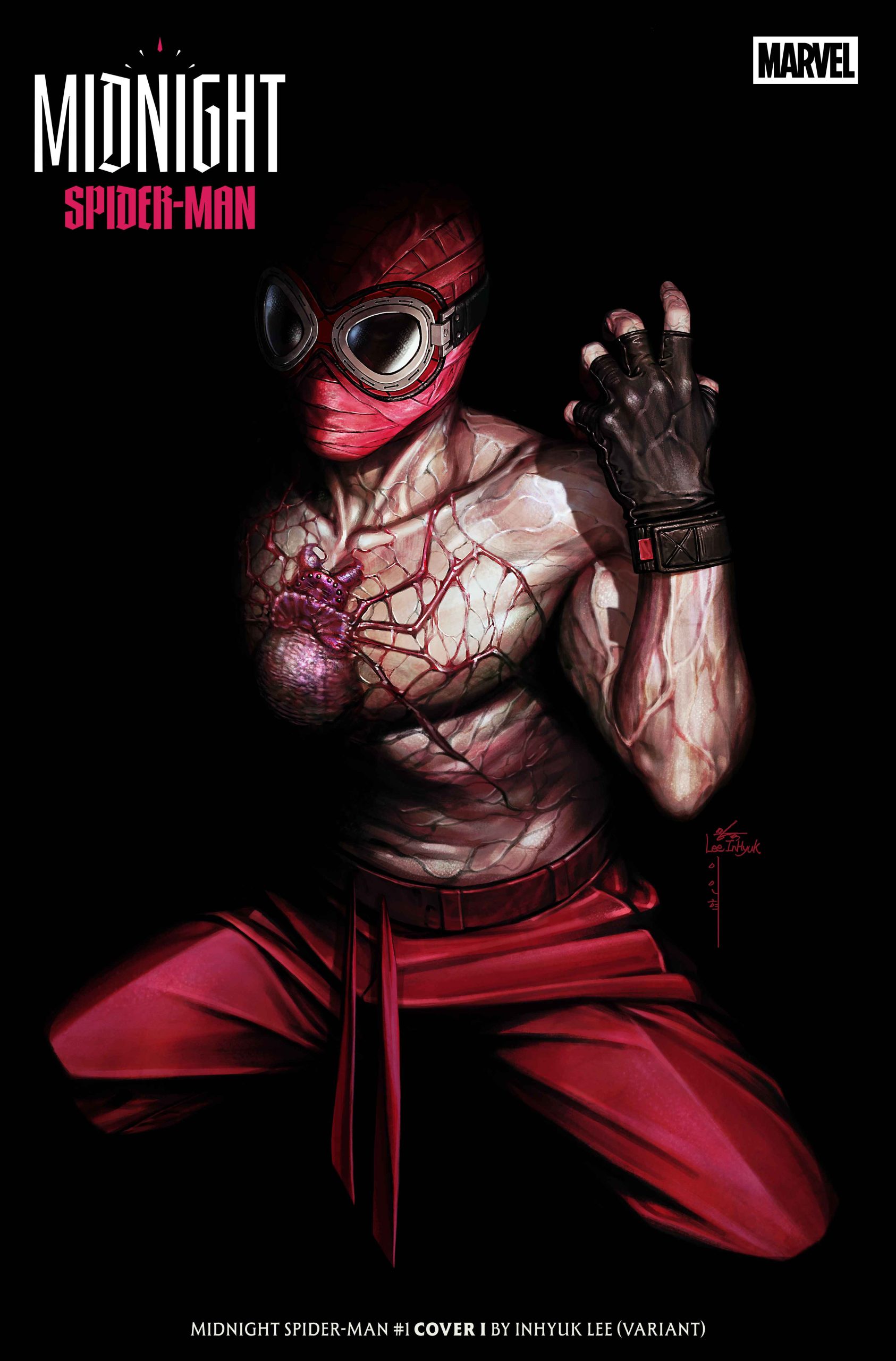 Couverture alternative de Midnight Spider-Man #1 par Inhyuk Lee.