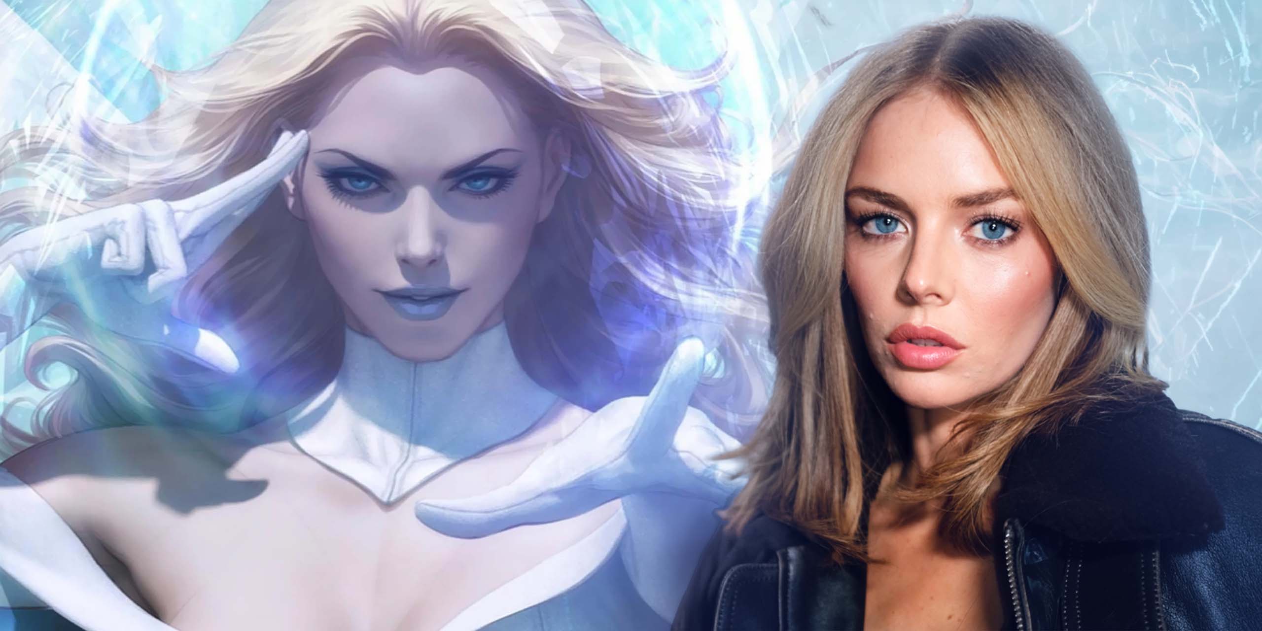 Samara Weaving dans le rôle d'Emma Frost dans le film X-Men du MCU.