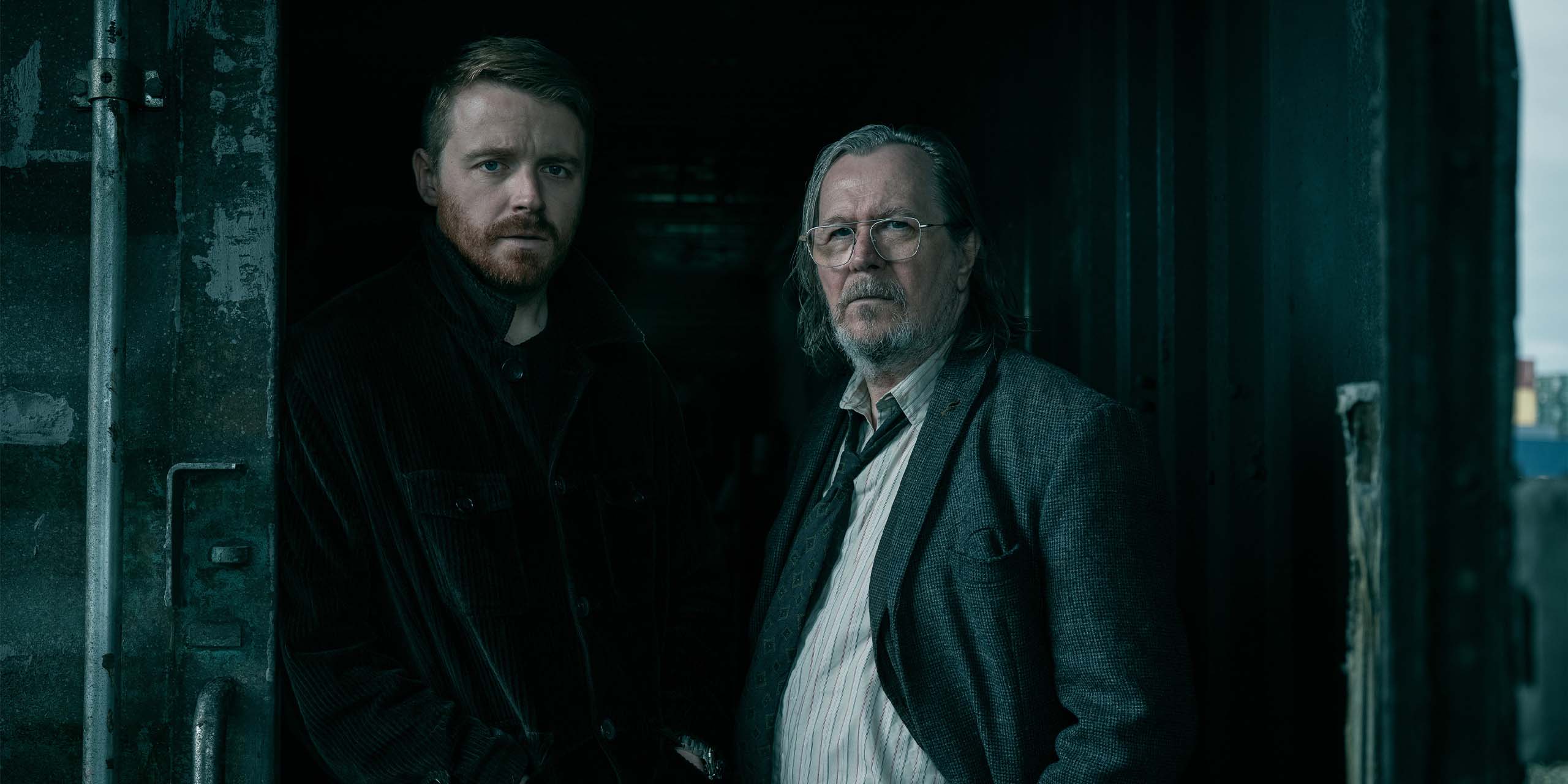 Jackson Lamb (Gary Oldman) et River Cartwright (Jack Lowden), dans la saison 6 de Slow Horses.
