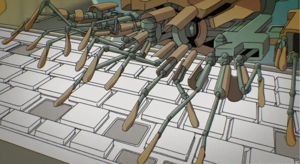 Le corps cybernétique du Marionnettiste se réveille devant la Section 9