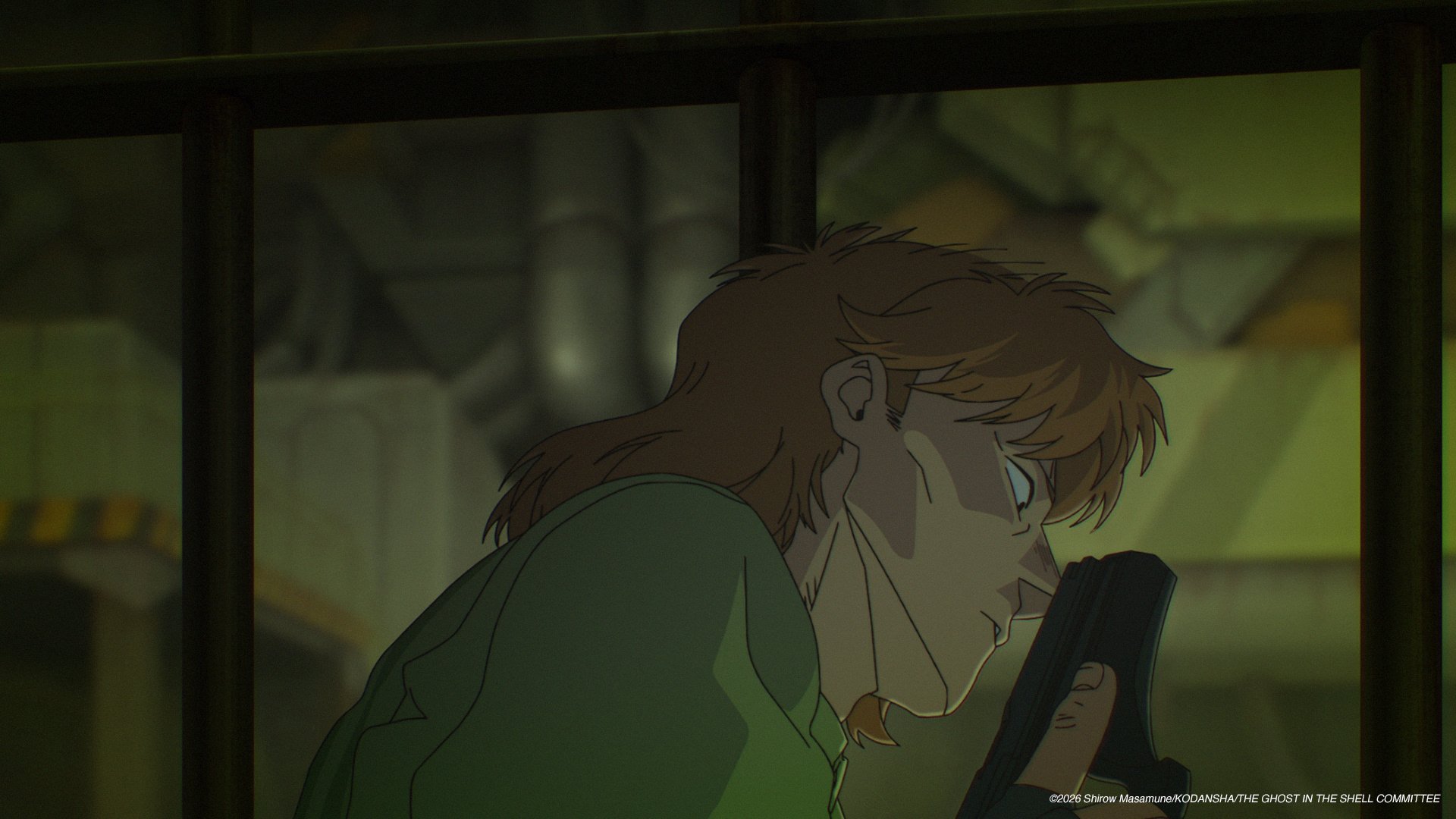 Le compagnon de Motoko Kusanagi armé dans The Ghost in the Shell