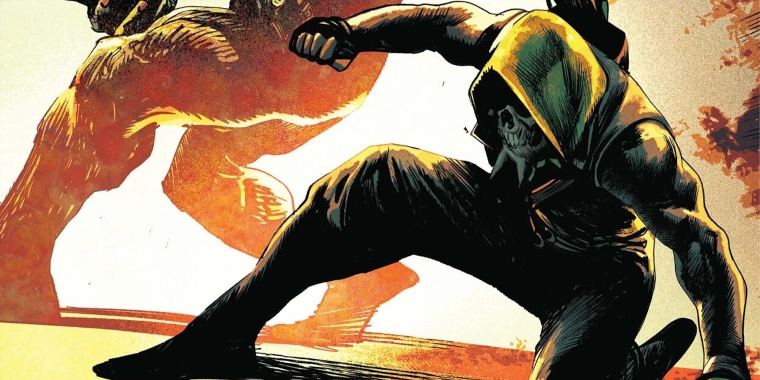 Combat contre Solomon Grundy dans les pages d'Absolute Green Arrow.