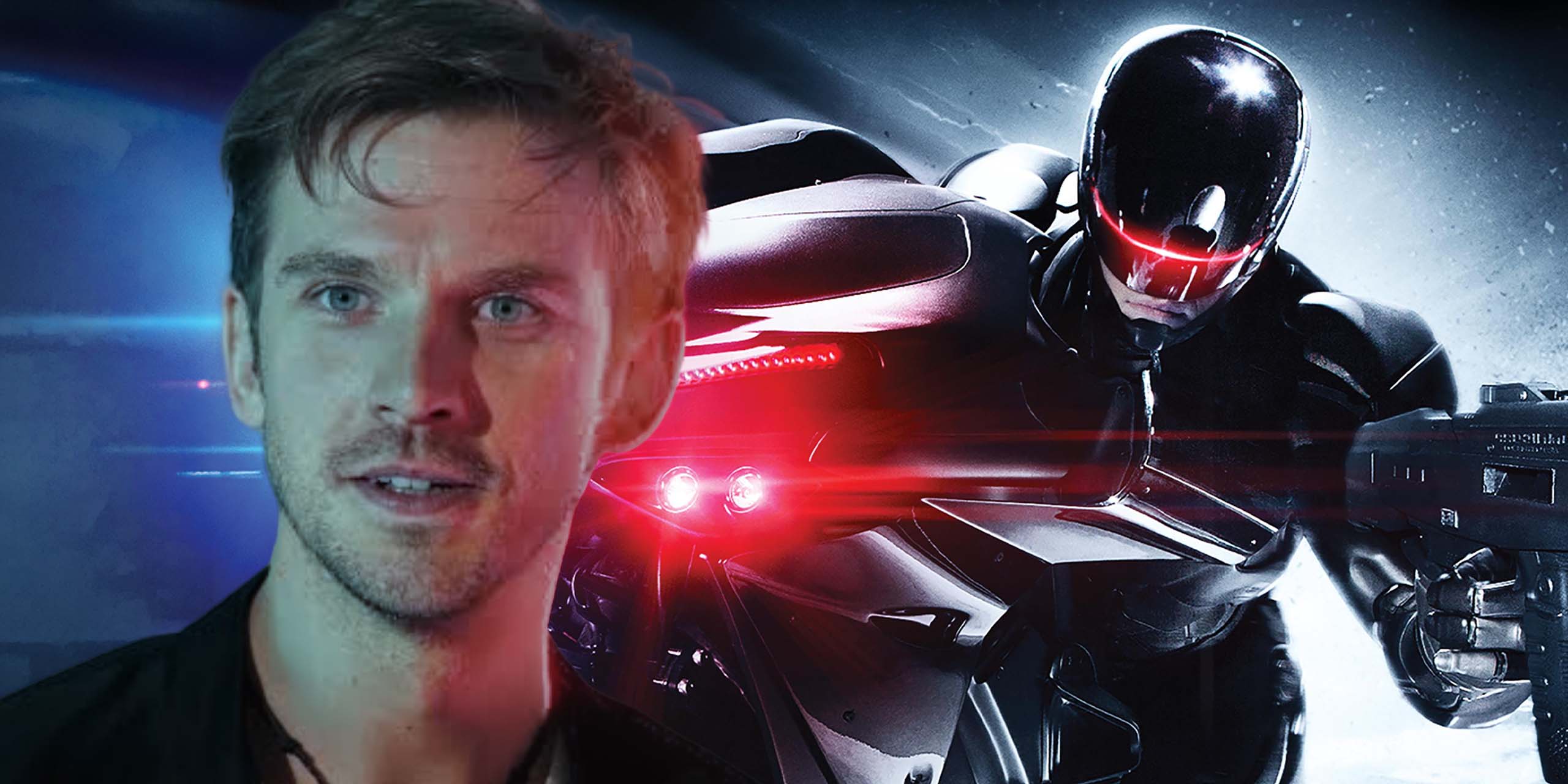 Dan Stevens dans le rôle d'Alex Murphy dans la série RoboCop de Prime Video.
