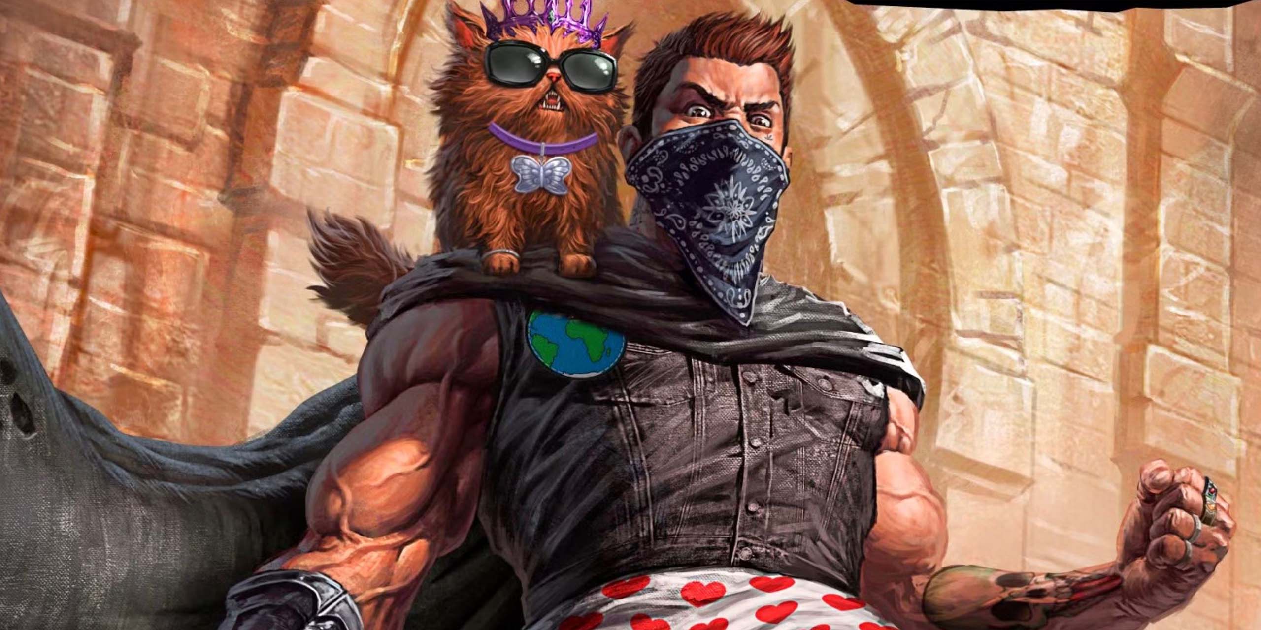 Carl et son chat portant une couronne sur la couverture du livre Dungeon Crawler Carl.
