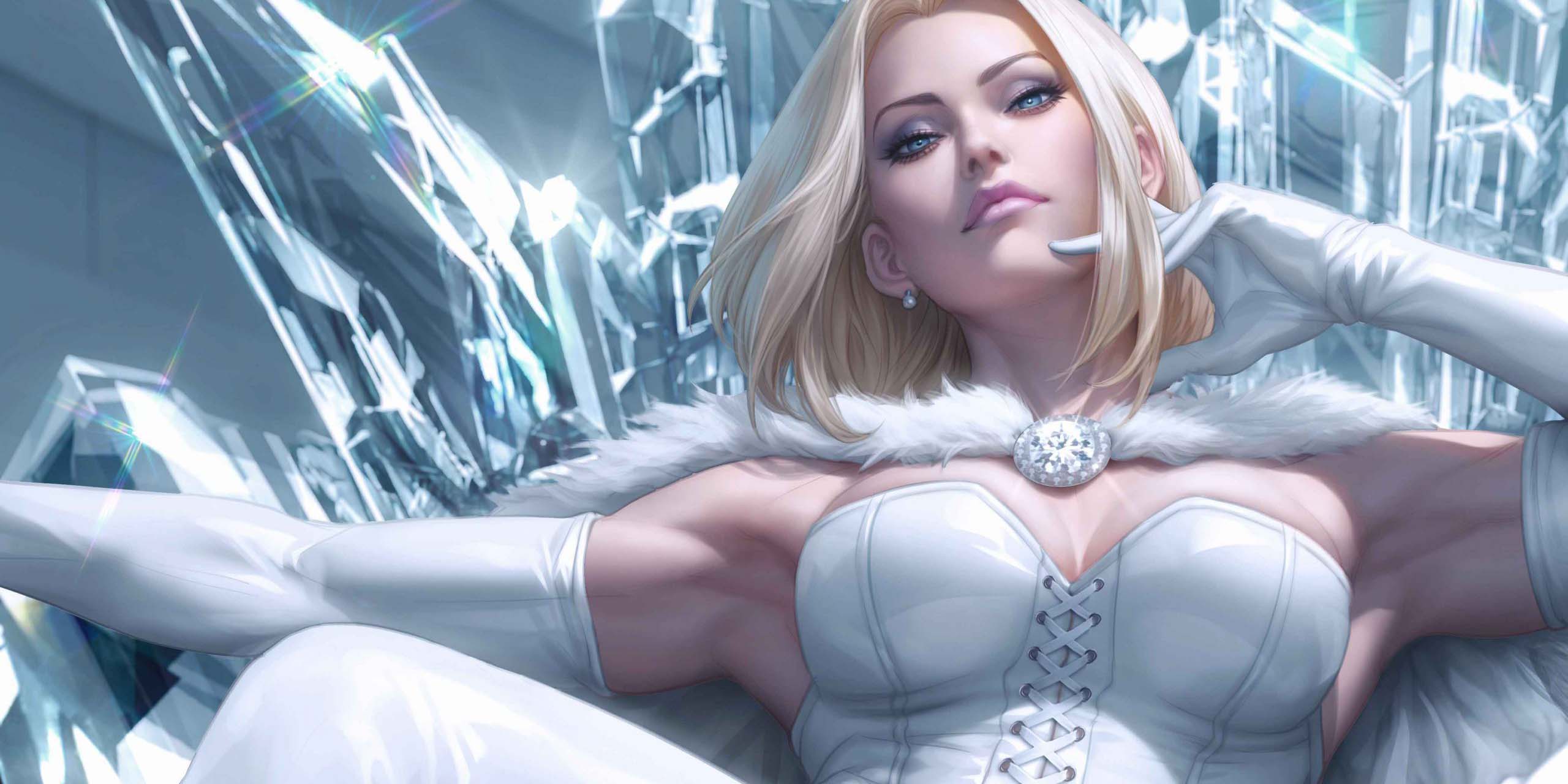 Illustration d'Emma Frost des X-Men par Artgerm.