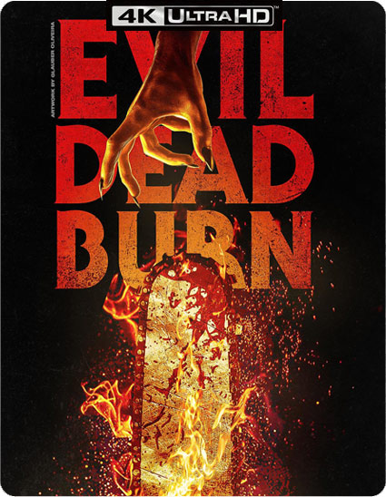 Édition collector du coffret 4K UltraHD Steelbook du film Evil Dead Burn.