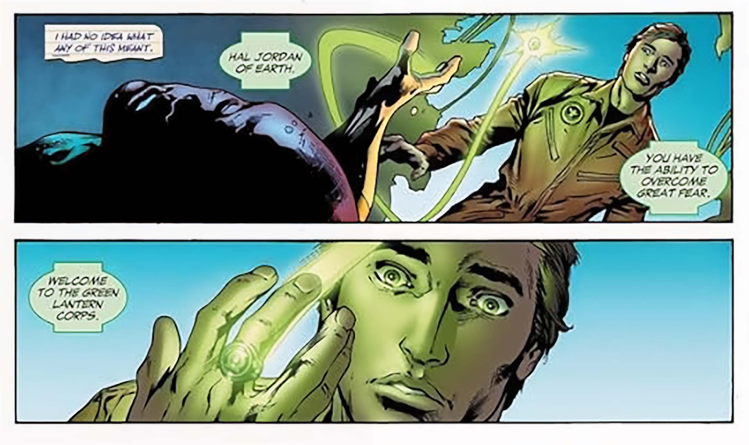 hal Jordan est choisi par l'anneau dans Green Lanter: Secret Origin.