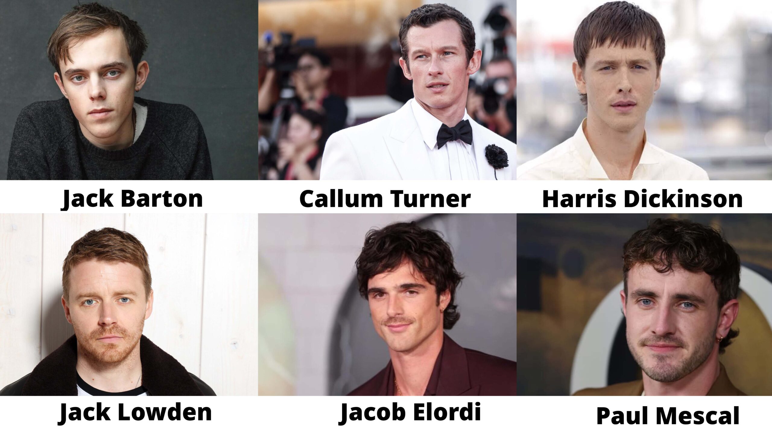 Jack Barton, Jack Lowden, Callum Turner, Jacob Elordi, Paul Mescal et Harris Dickinson : qui sera le prochain James Bond ?