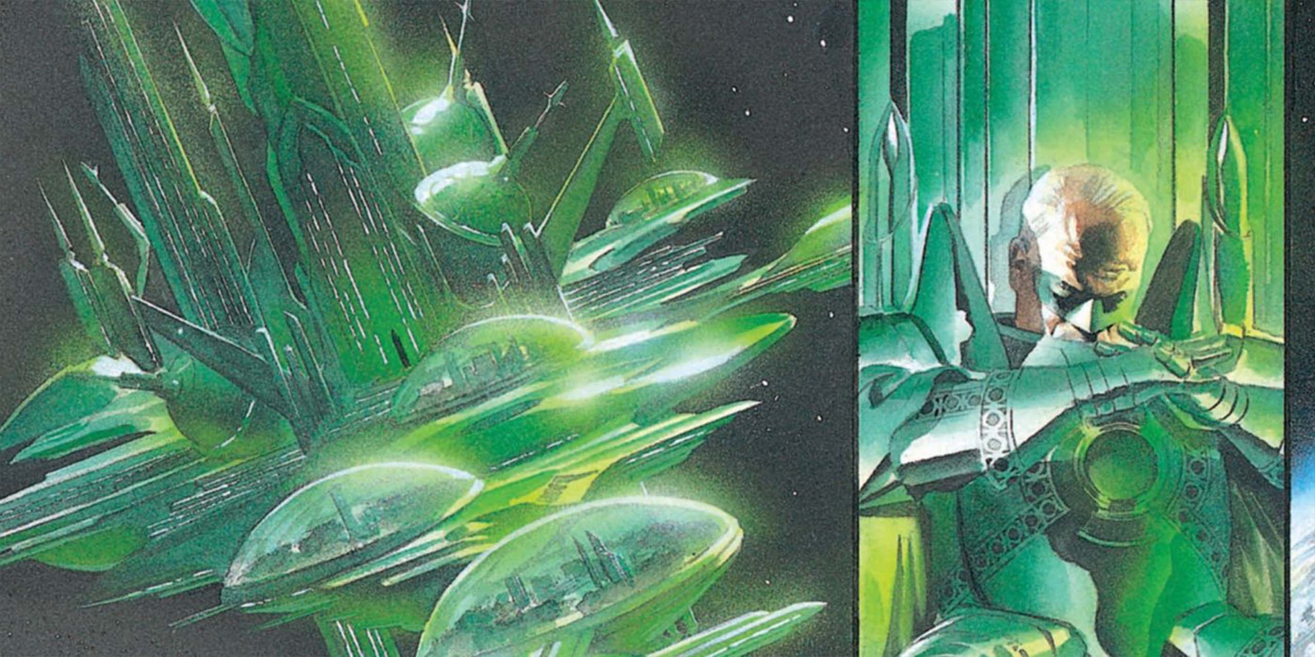 Dans Kingdom Come, Alan Scott a créé avec son anneau de Green Lantern New Oa ainsi que son armure.
