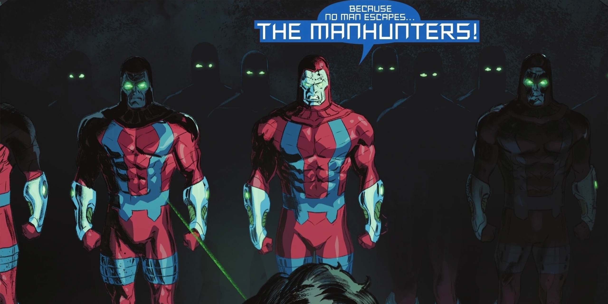 Les manhunters des comics DC dans Green Lantern.