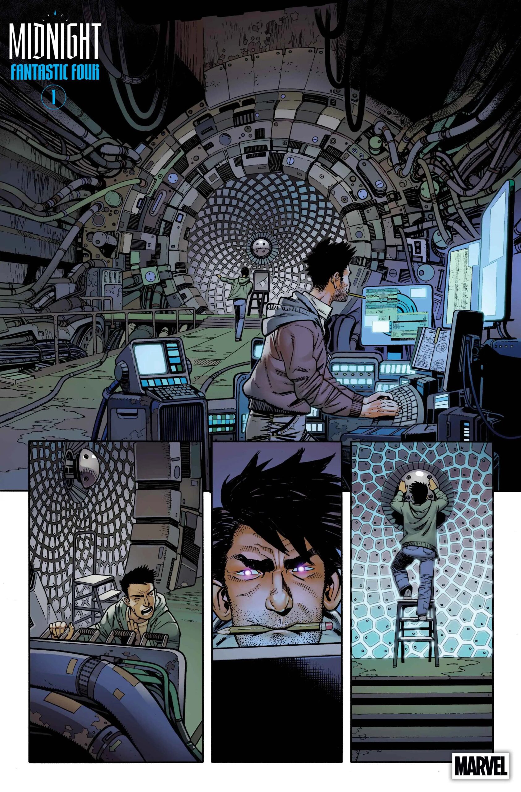 Page 1 de Midnight Fantastic Four #1.