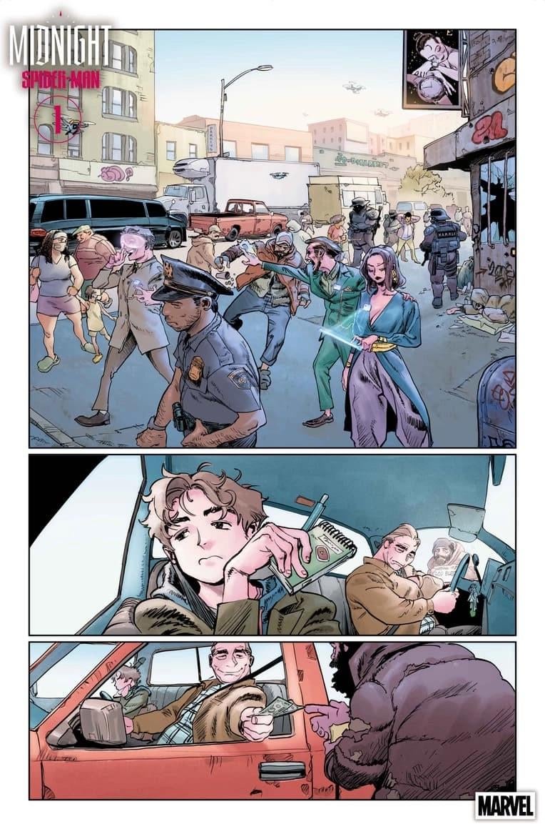Planche 2 de Midnight Spider-Man #1.