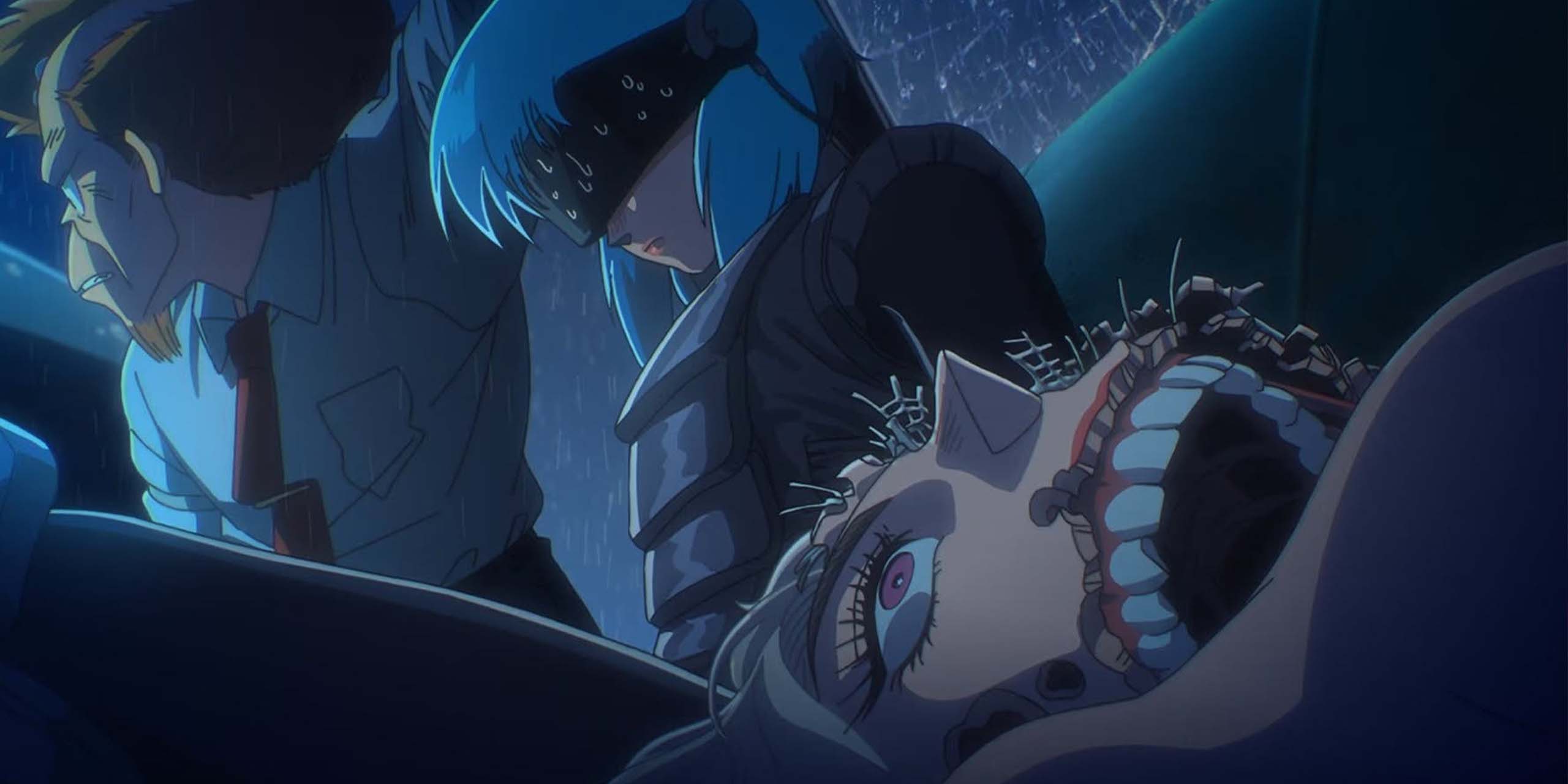 Motoko Kusanagi plonge dans le cybercerveau du Marionnettiste dans The Ghost in the Shell.