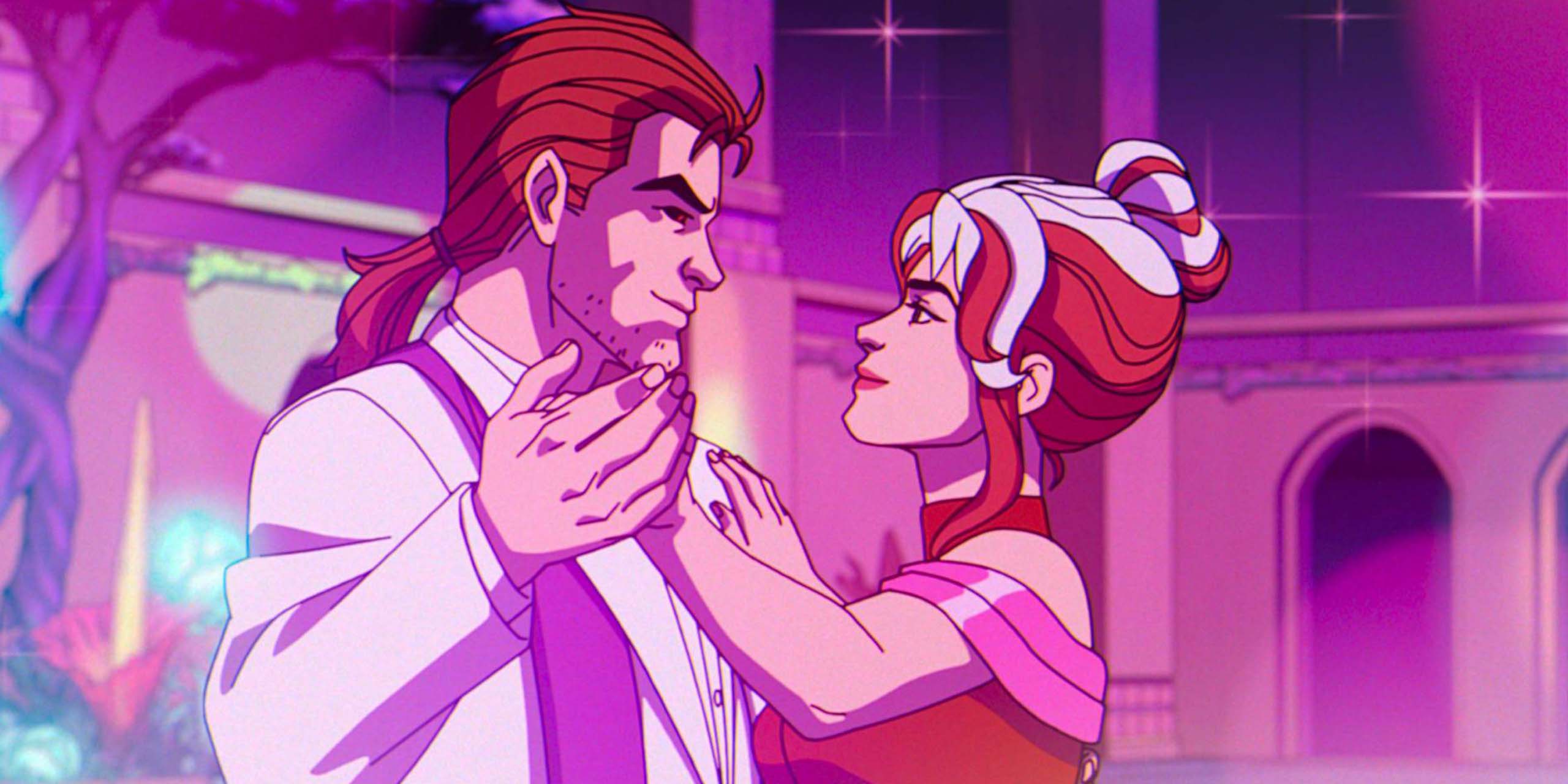 Malicia et Gambit dansant une valse en amoureux dans le final de la saison 2 de X-Men '97.