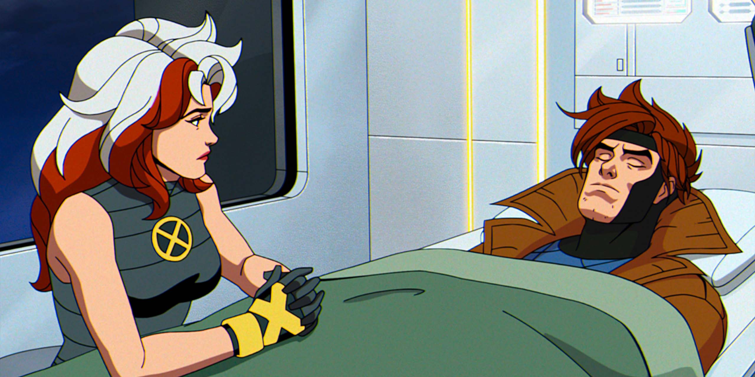 Malicia au chevet d'un Gambit inconscient, dans le final de X-Men '97.