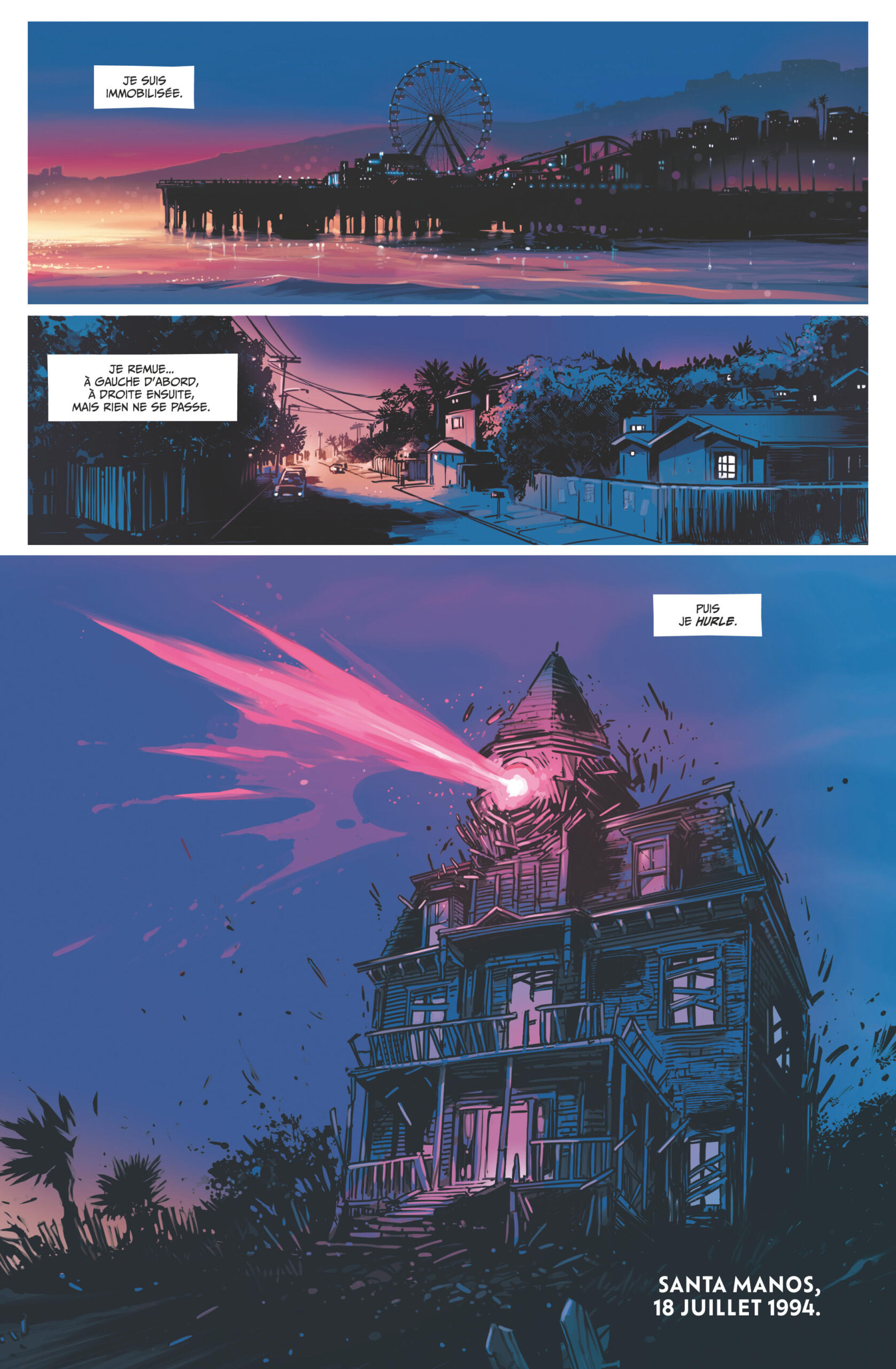 Première page de Home Sick Pilots, éditée chez Urban Comics.