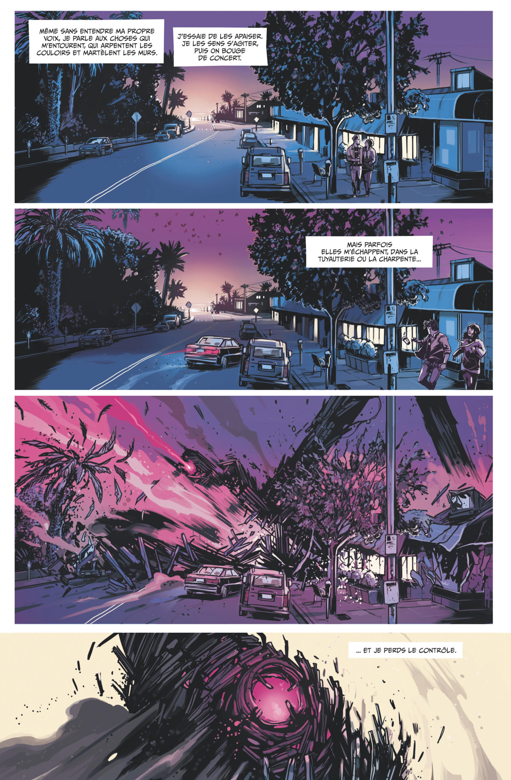 Seconde page de Home Sick Pilots, dessinée par Caspar Wijngaard.