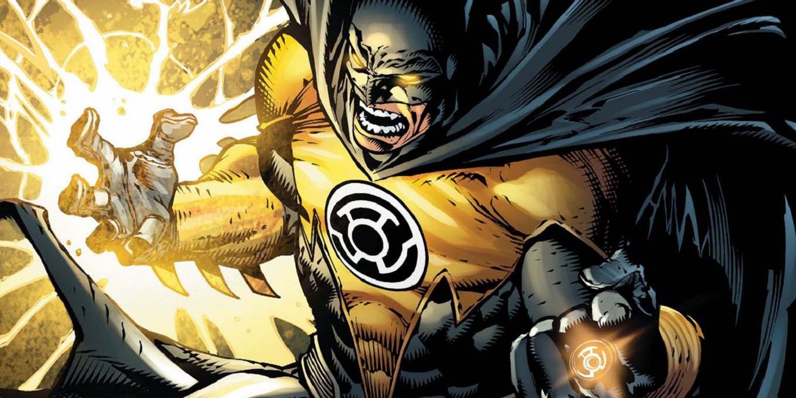 Batman porte l'anneau jaune intègre le Corps de Sinestro dans Forever Evil #4.