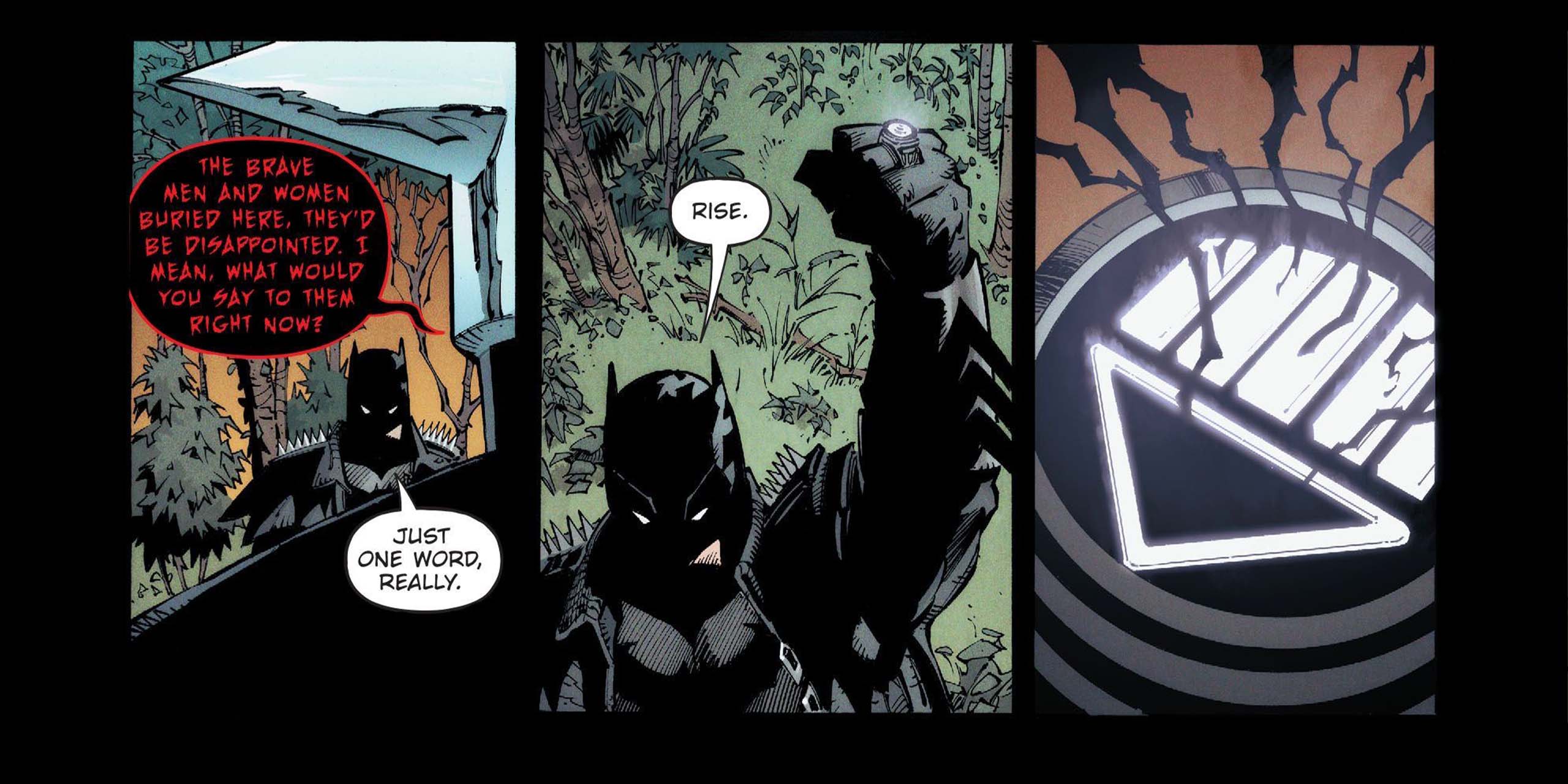 Bruce Wayne porte bien l'anneau des Black Lantern dans Batman: Death Metal.