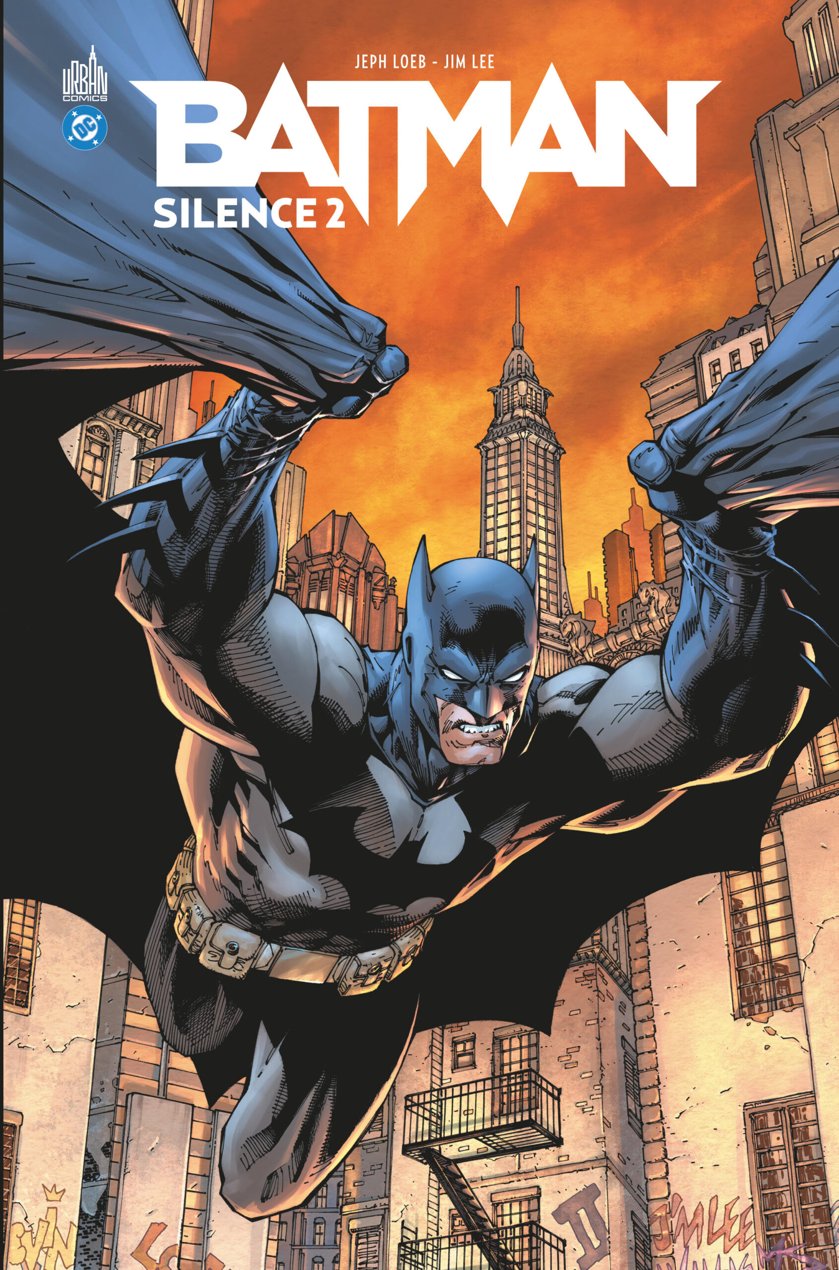 Couverture de Batman Silence 2 par Jeph Loeb et Jim Lee chez Urban Comics.