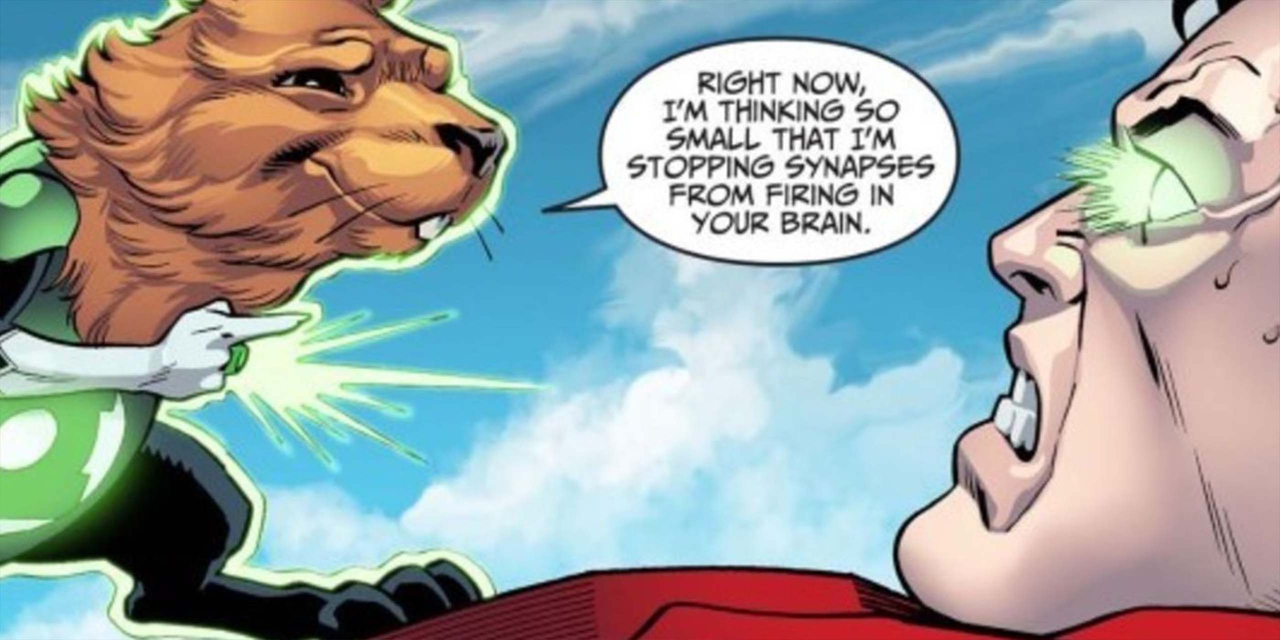 Extrait d'un comic book Green Lantern mettant en scène Ch'p.