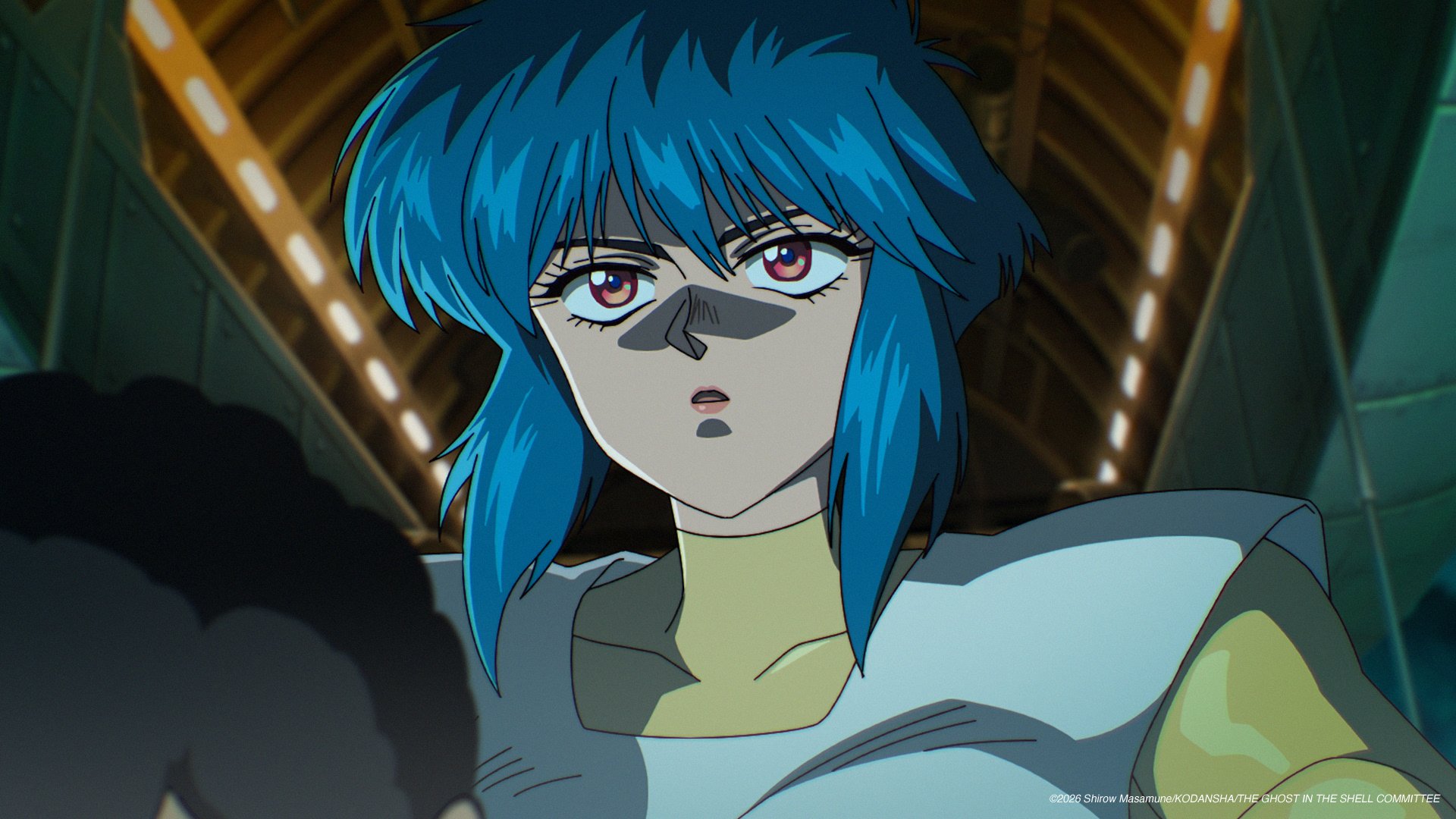 Motoko Kusanagi dans le final de The Ghost in the Shell