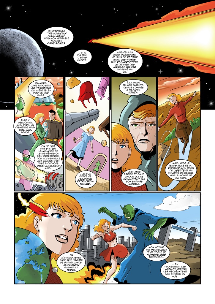 Première page de de Martian Wars, le tome 5 de Centaur Chronicles.