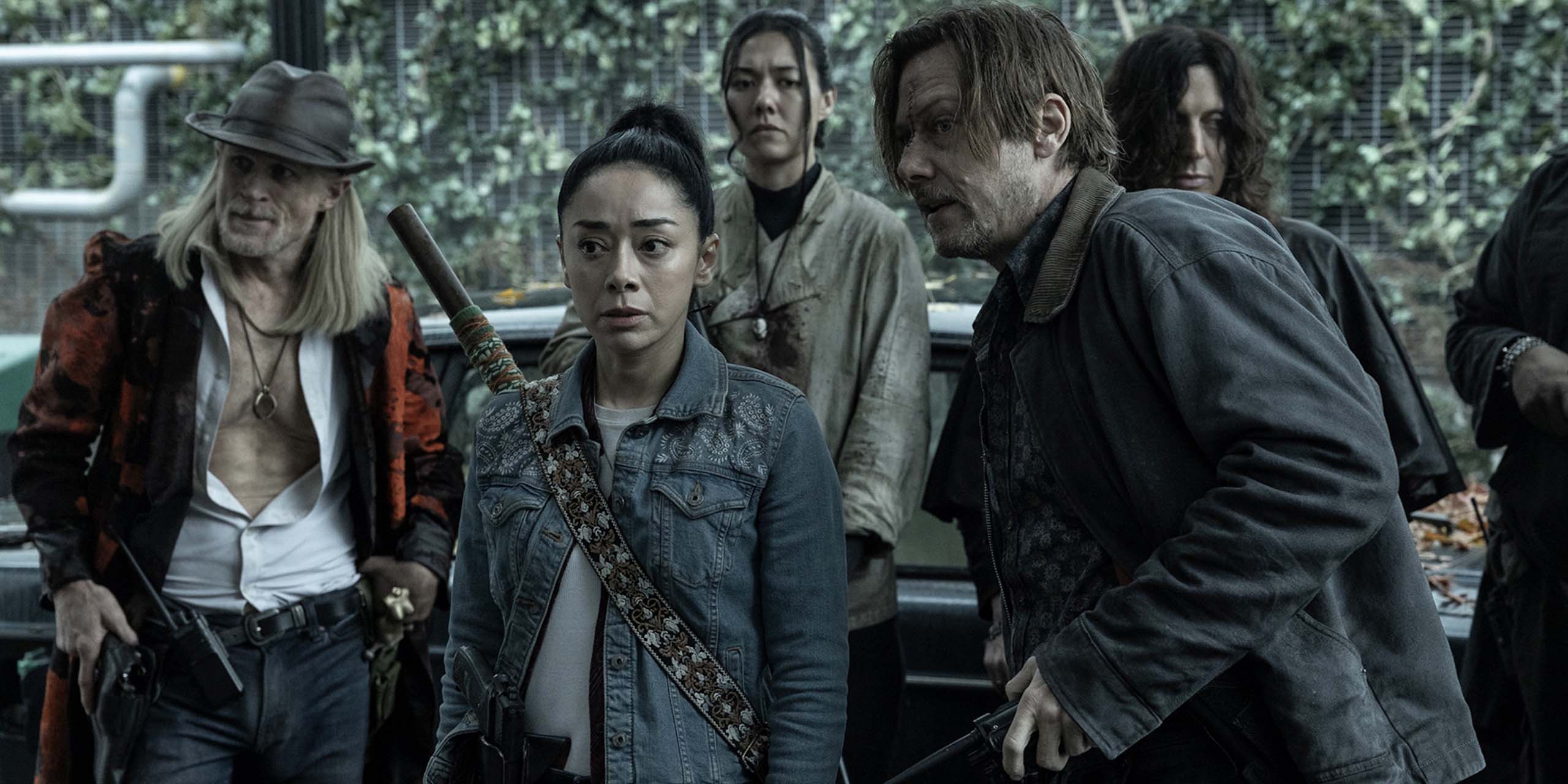Dillard (Jimmi Simpson) et Renata (Aimee Garcia) dans la saison 3 de The Walking Dead: Dead City.