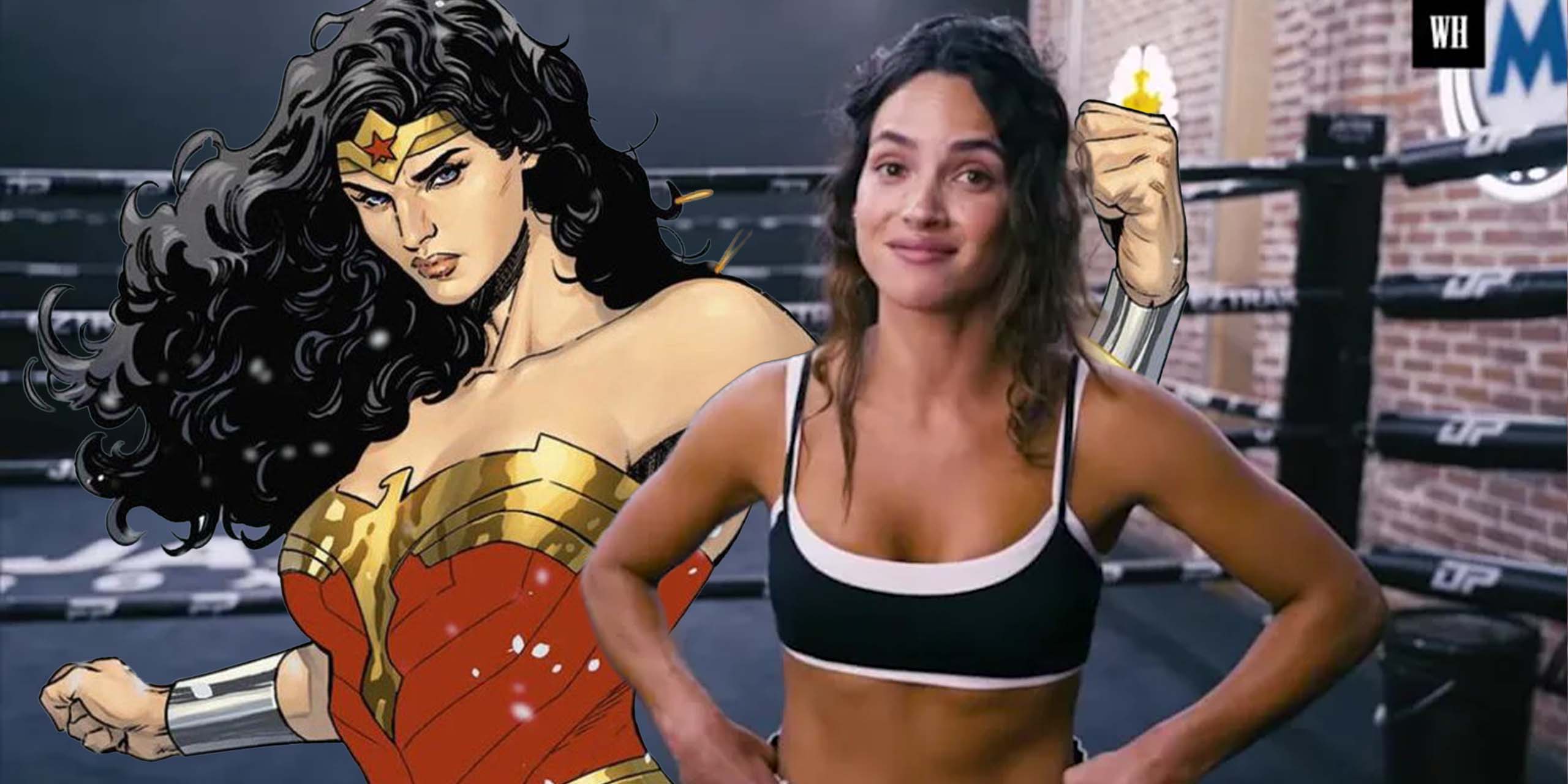 Adria Arjona à l'entrainement pour incarner Wonder Woman.