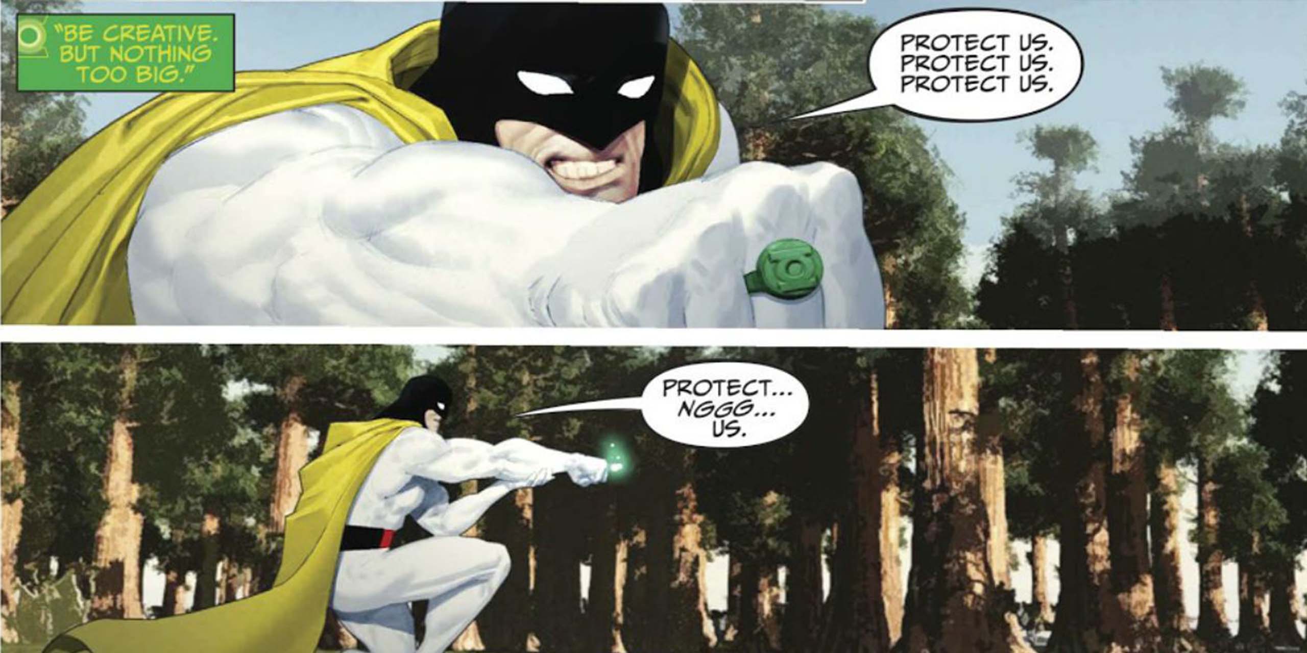 Space Ghost porte le fameux anneau dans Green Lantern/Space Ghost Special #1.
