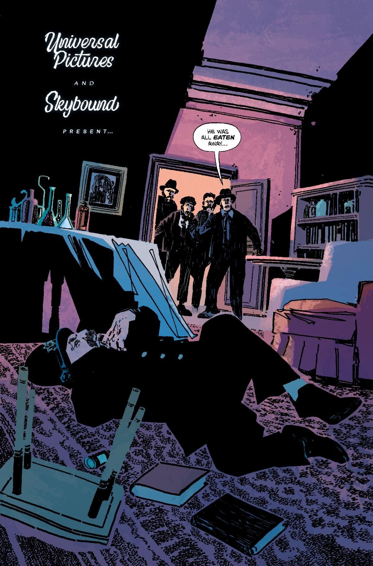 Extrait d'Universal Monsters : L'homme invisible chez Urban Comics.