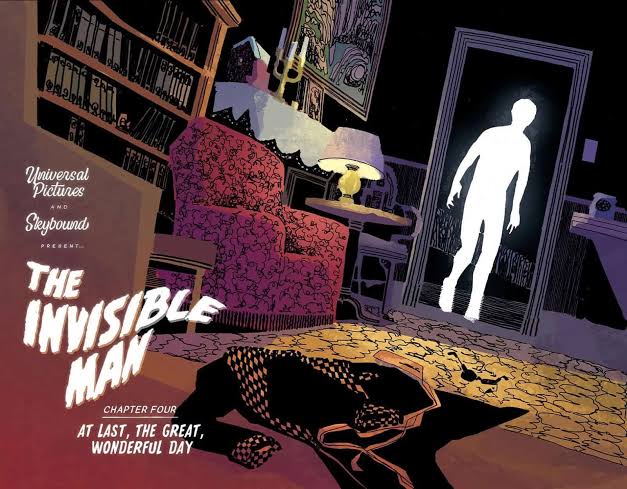 Page extraite d'Universal Monsters : L'homme invisible dessinée par DANI.